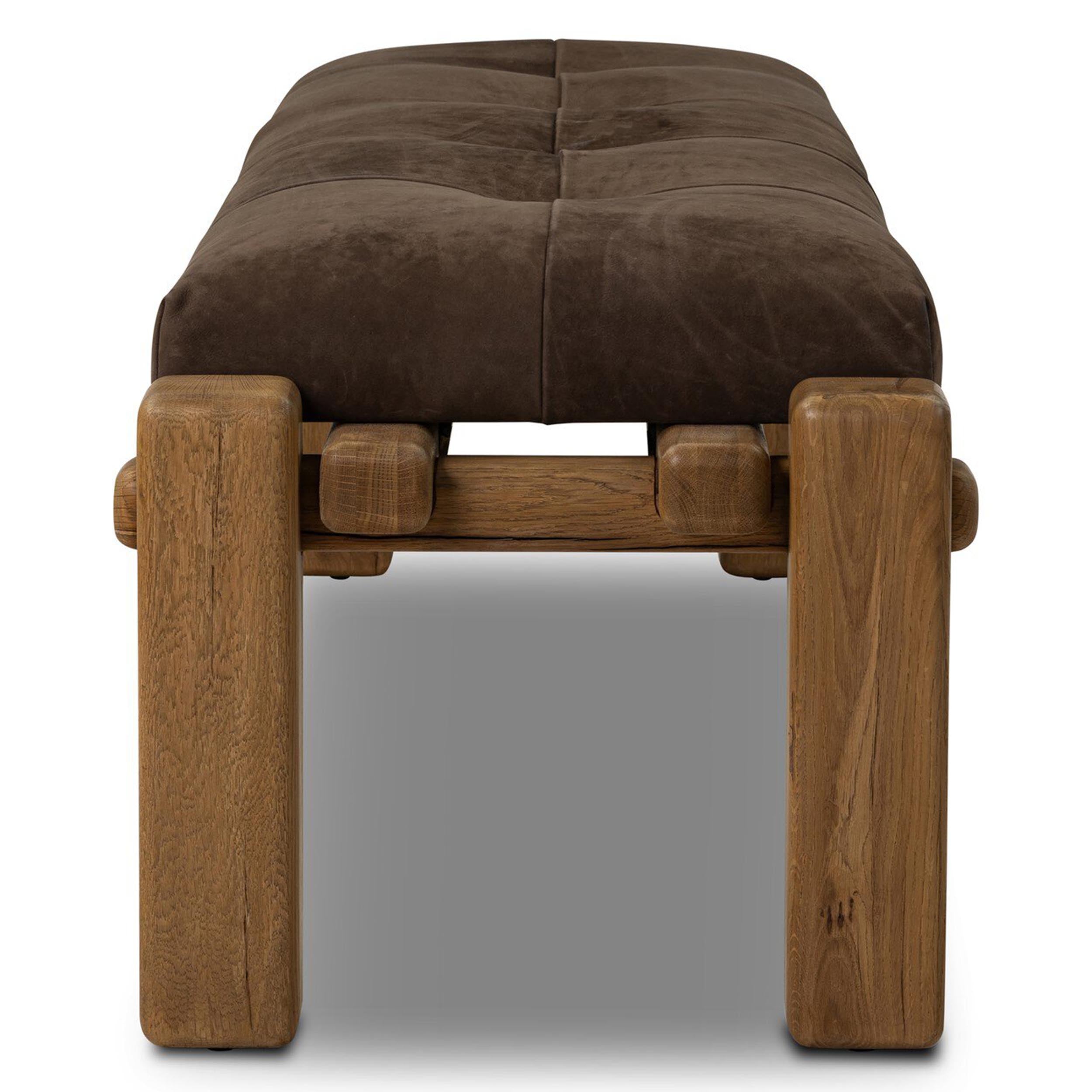 Marcia Accent Bench, Nubuck Cigar