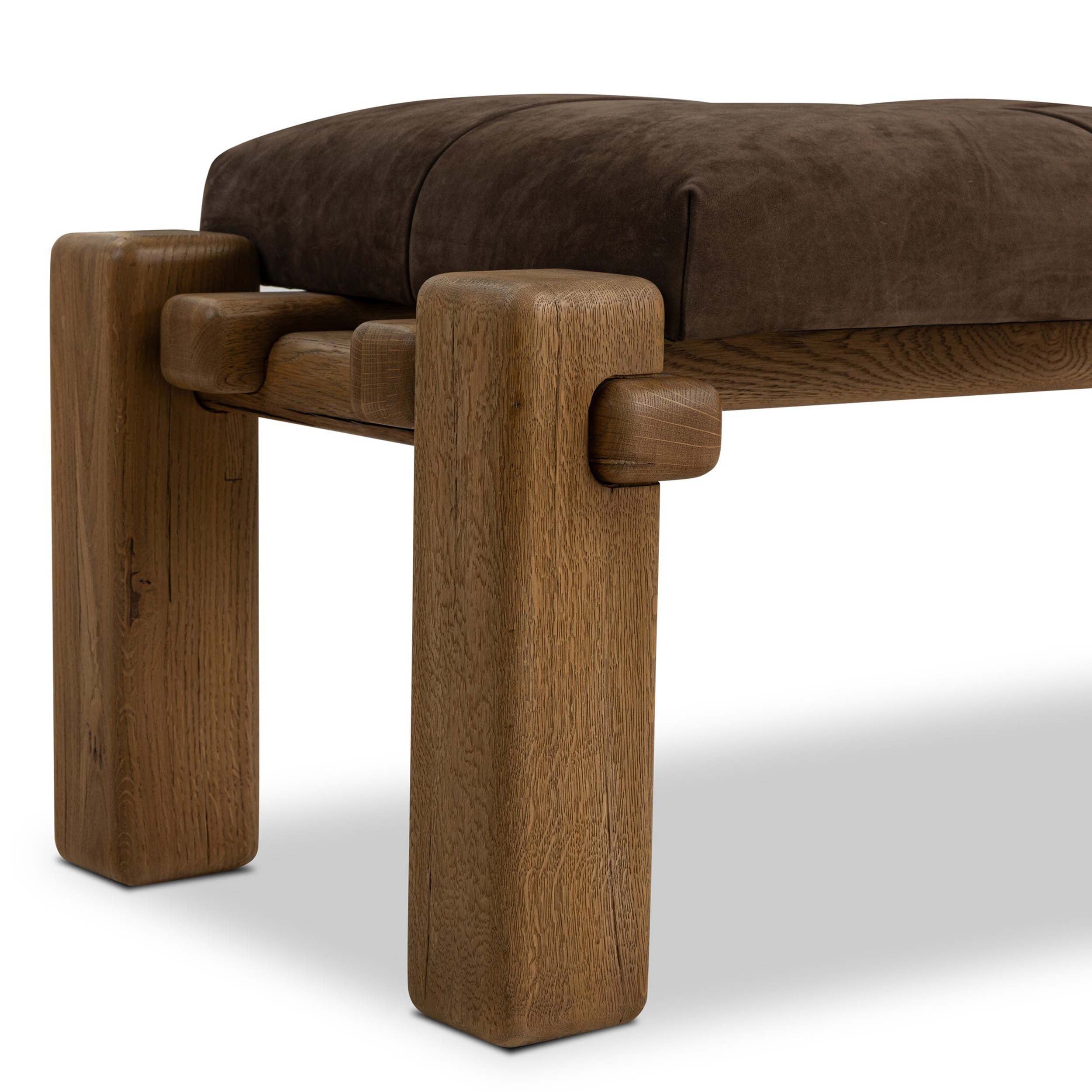 Marcia Accent Bench, Nubuck Cigar