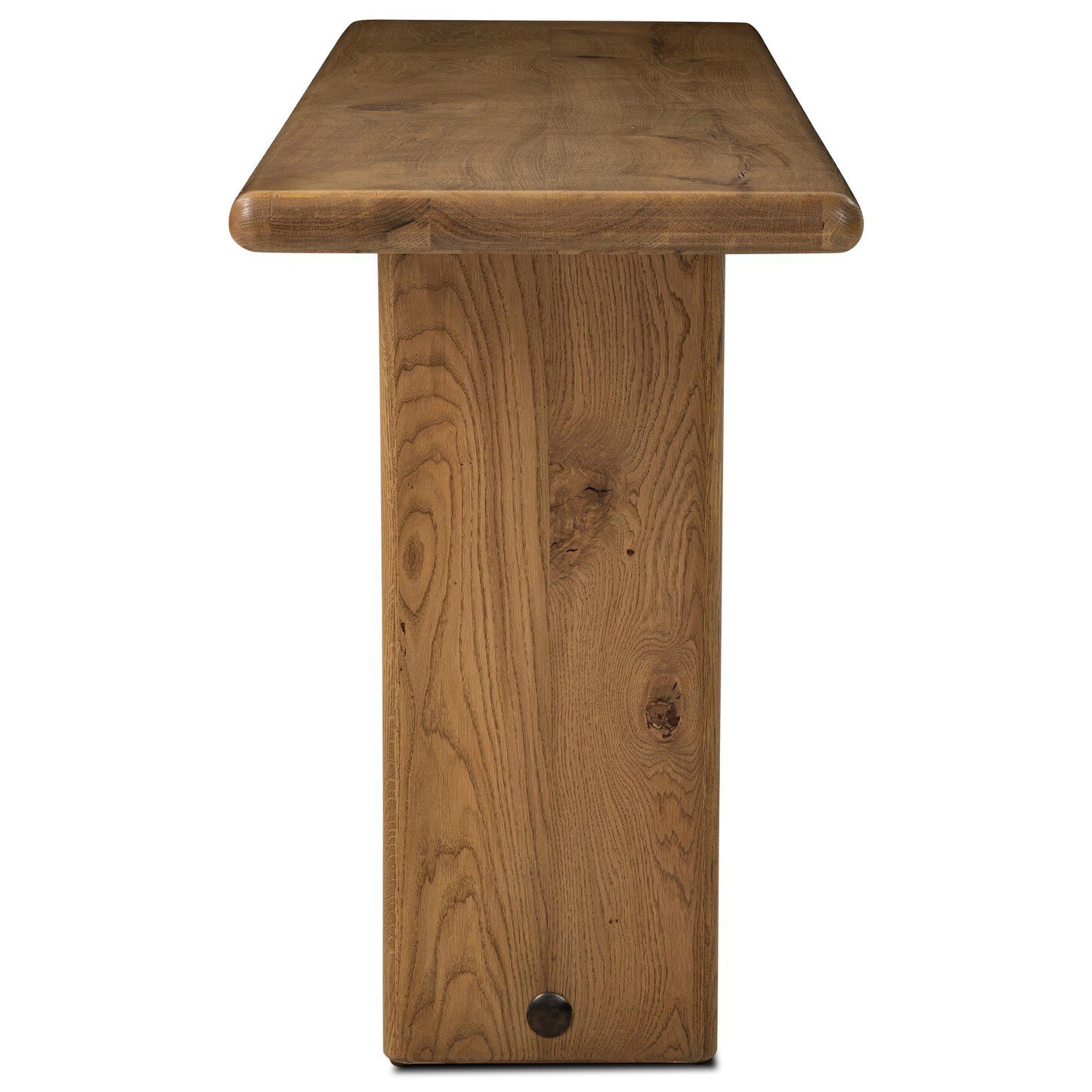 Marcon Console Table, Natural Reclaimed French Oak