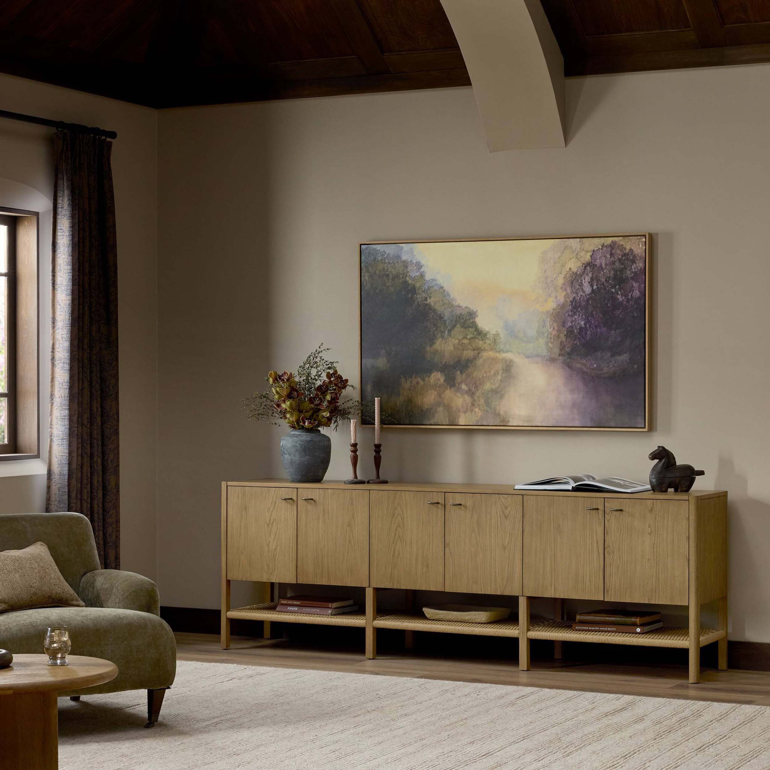 Zuma 6 Door Sideboard, Dune Ash Veneer