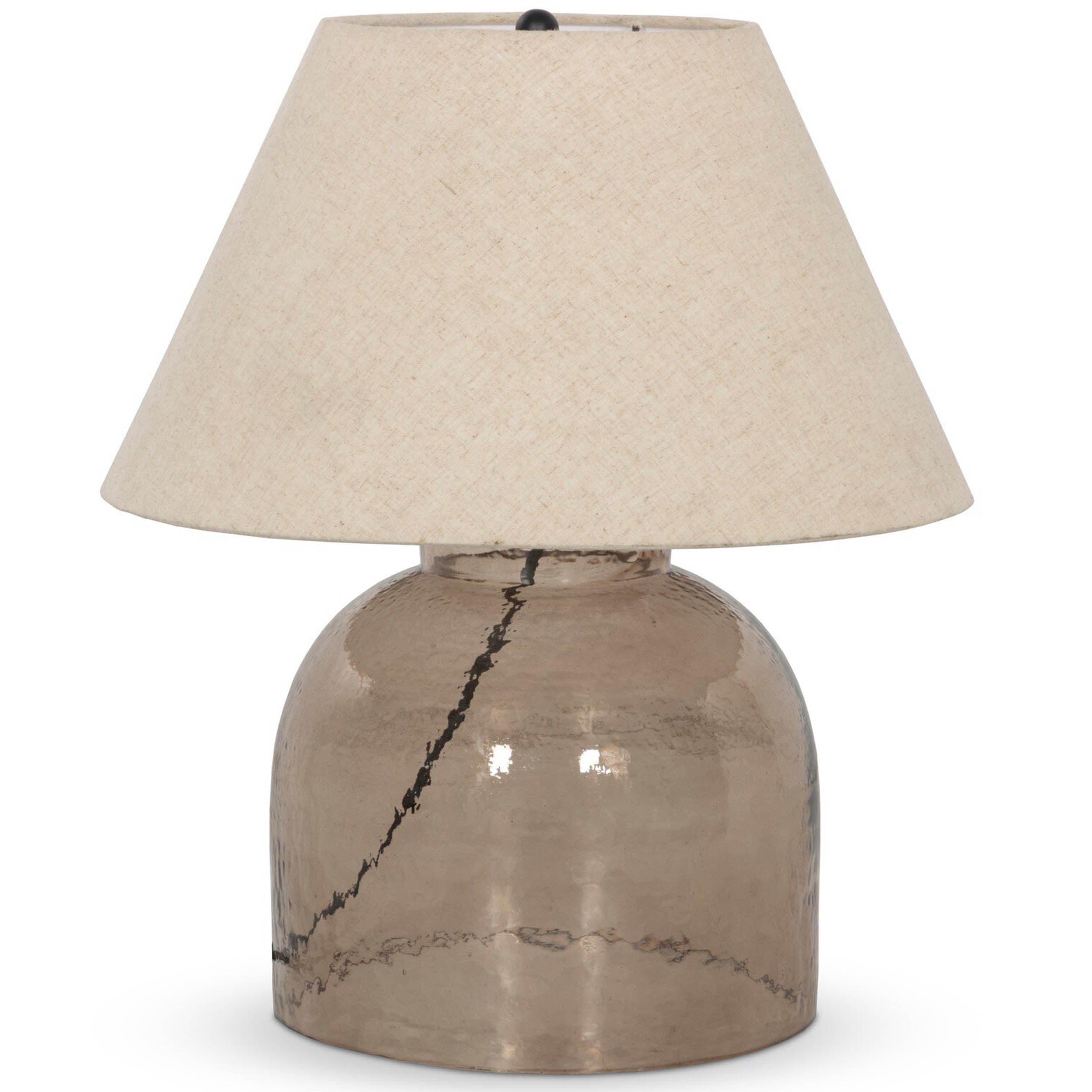 Asa Table Lamp, Smoked Brown Cast Glass