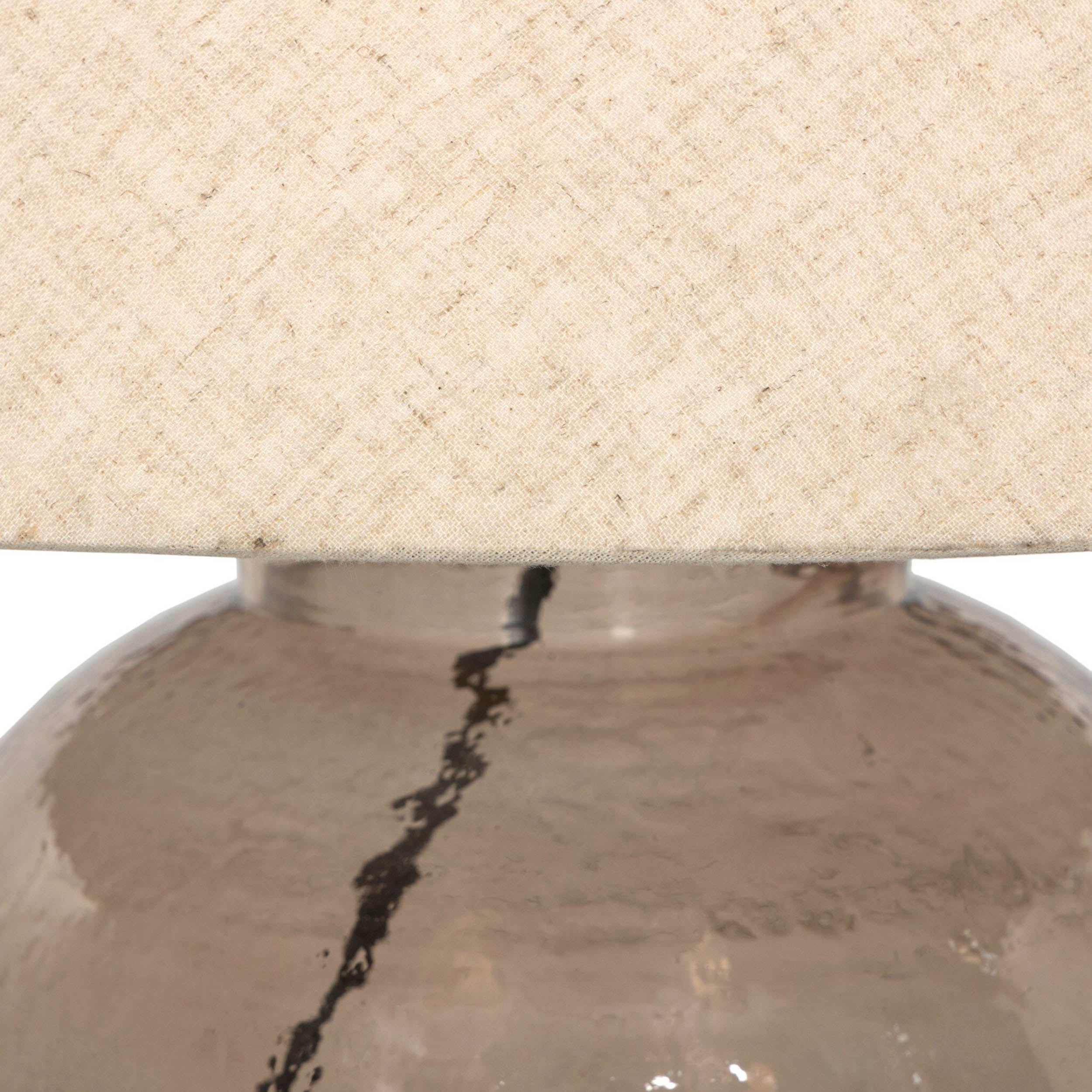 Asa Table Lamp, Smoked Brown Cast Glass