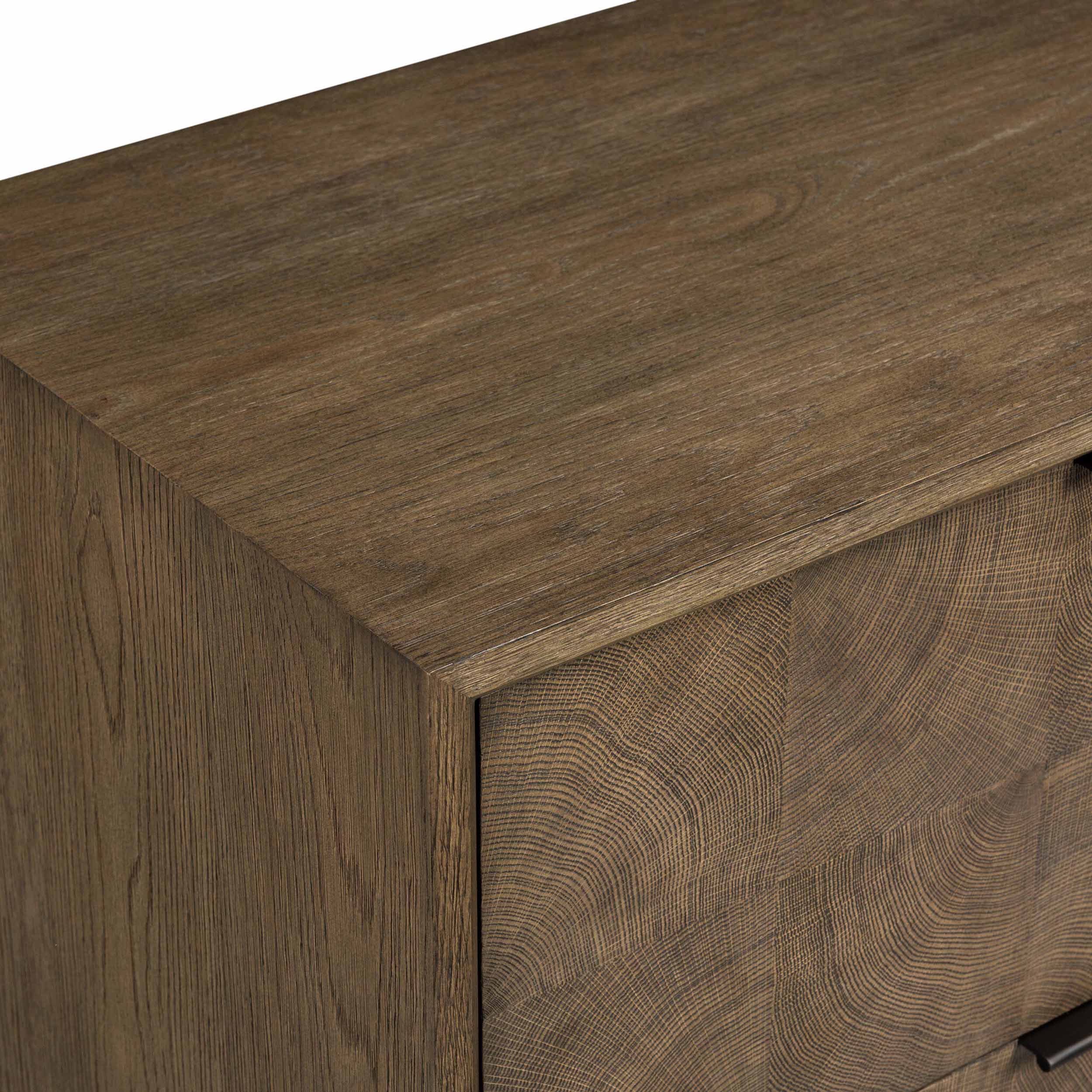 Salta 4 Drawer Dresser, Brown Oak Thin Oyster