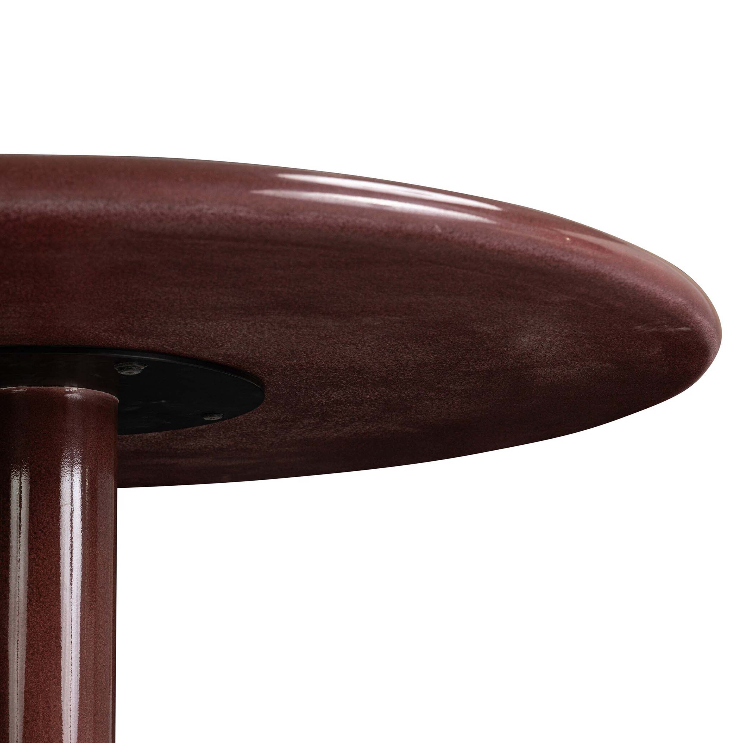 Vernon Bar Table, Smooth Red Concrete