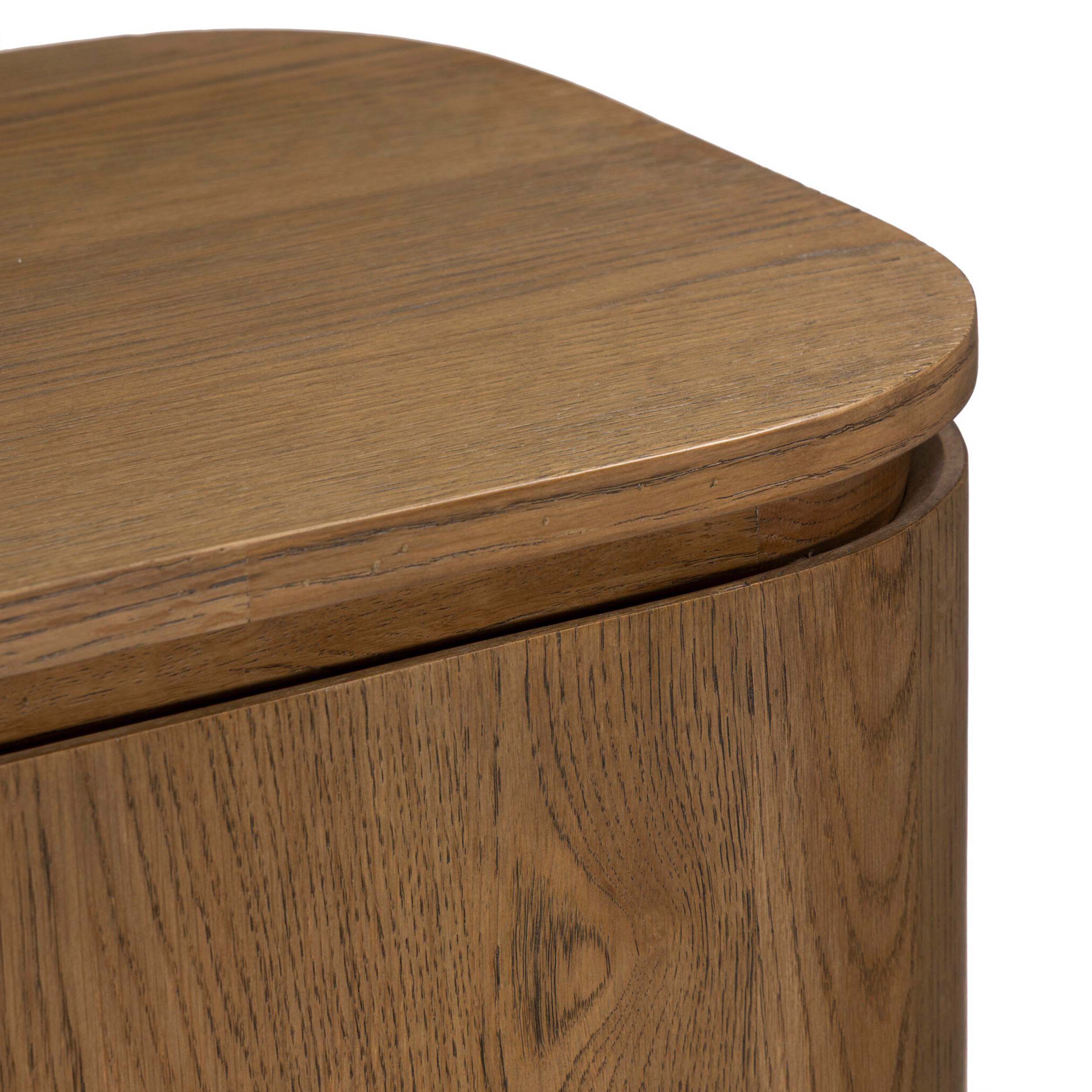 Elle 4 Door Media Console, Tawny Oak Veneer