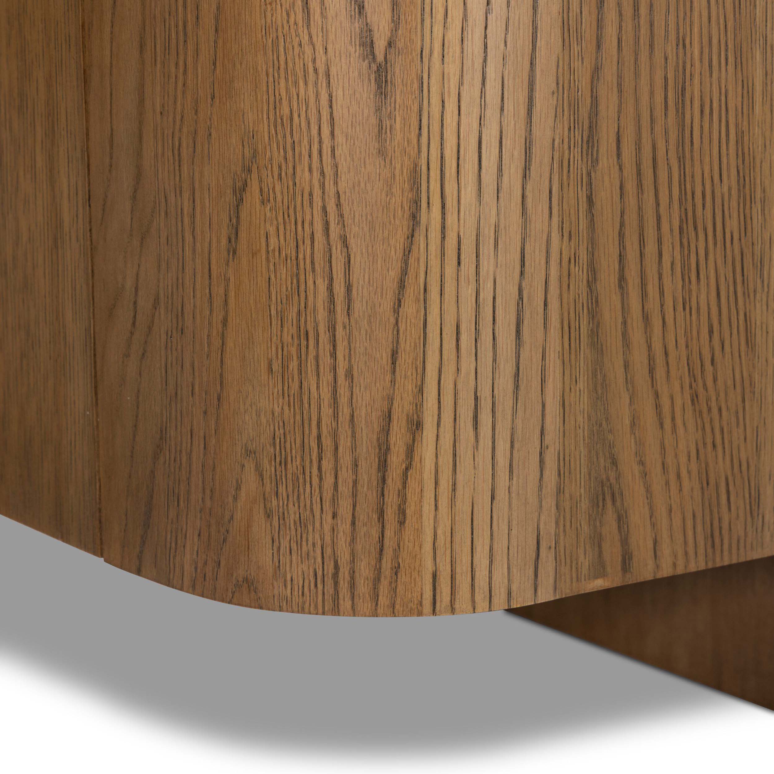 Elle 4 Door Media Console, Tawny Oak Veneer