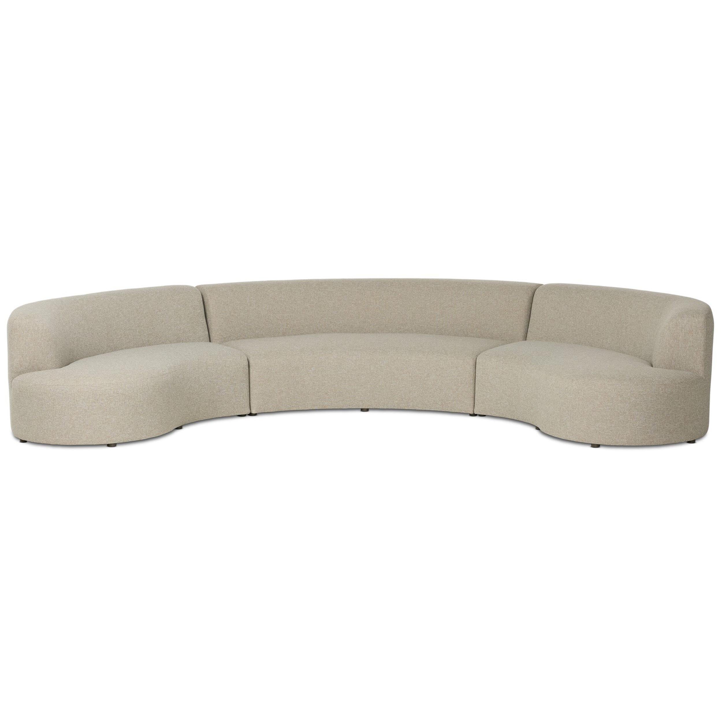 Opal Outdoor 3-Piece Sectional, Hayes Smoke