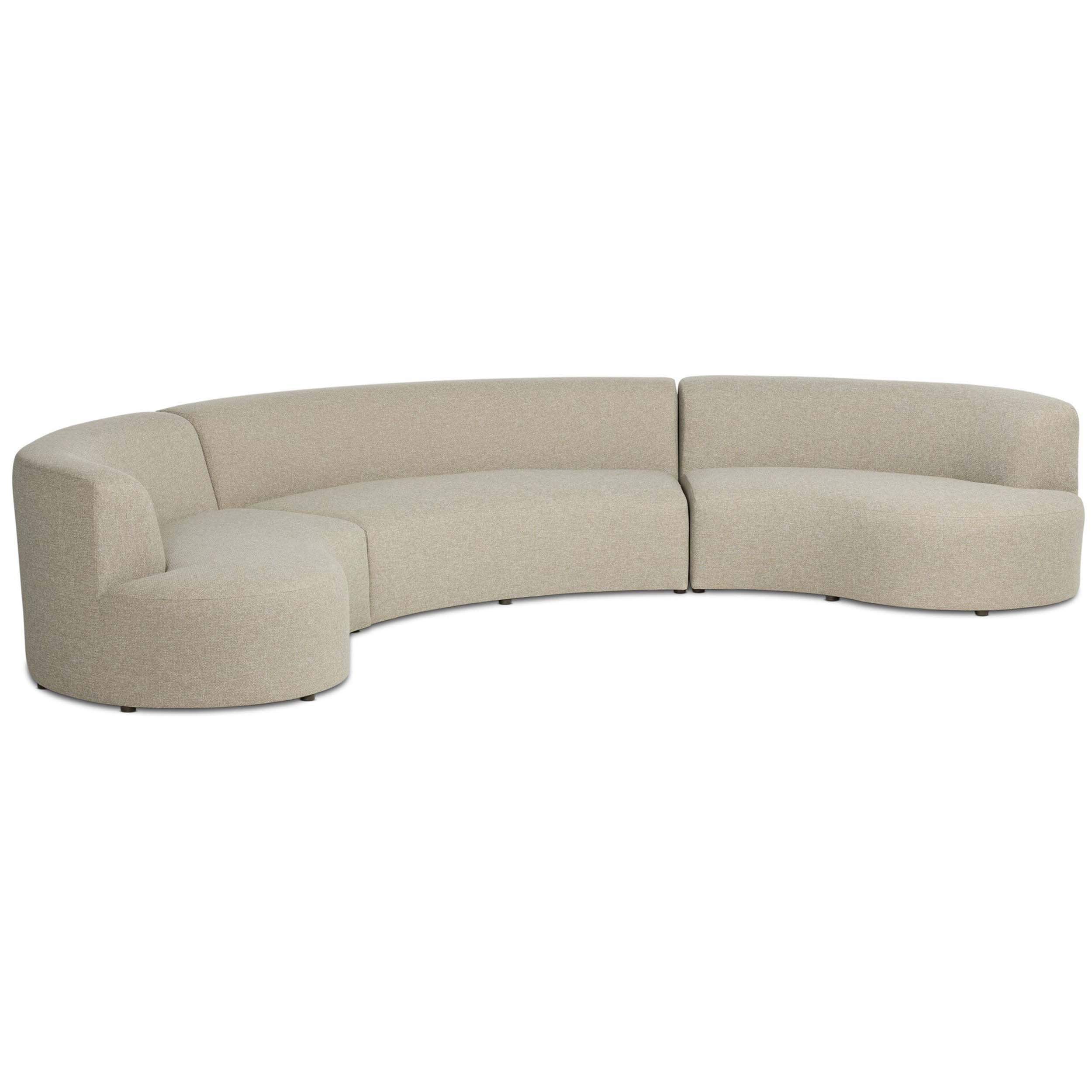Opal Outdoor 3-Piece Sectional, Hayes Smoke