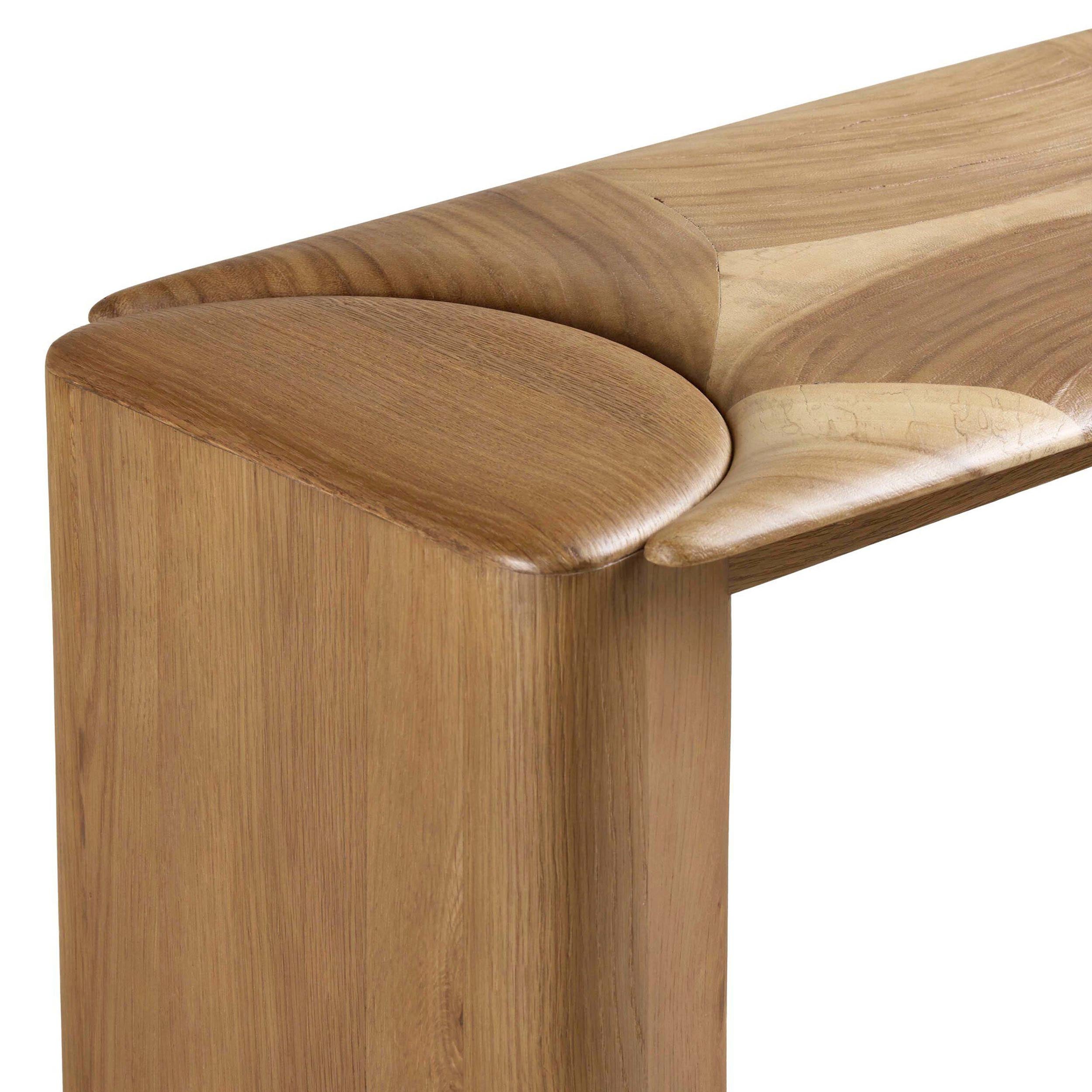 Marlena Console Table, Smoked American Oak Veneer