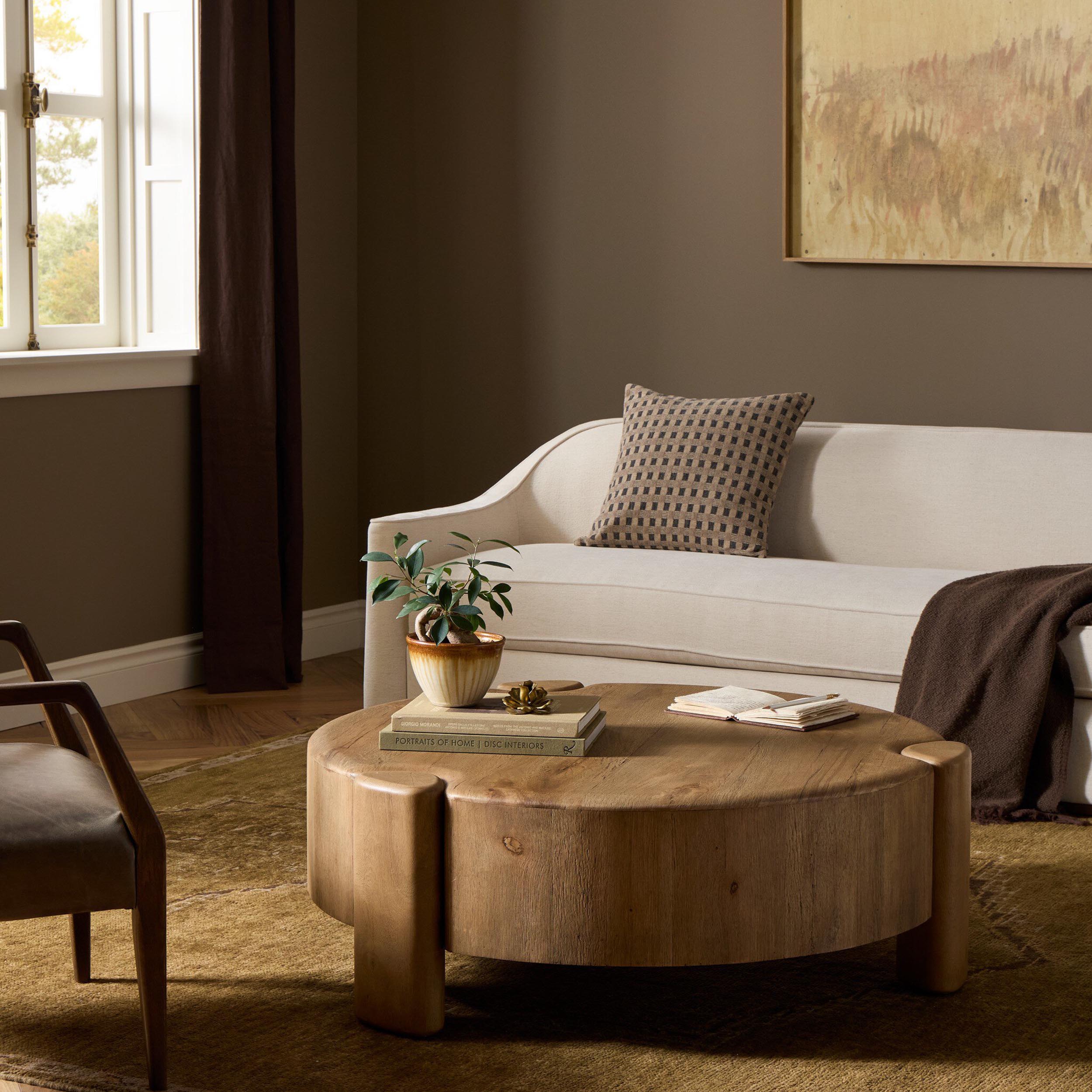 Toman Coffee Table, Rustic Oak Veneer