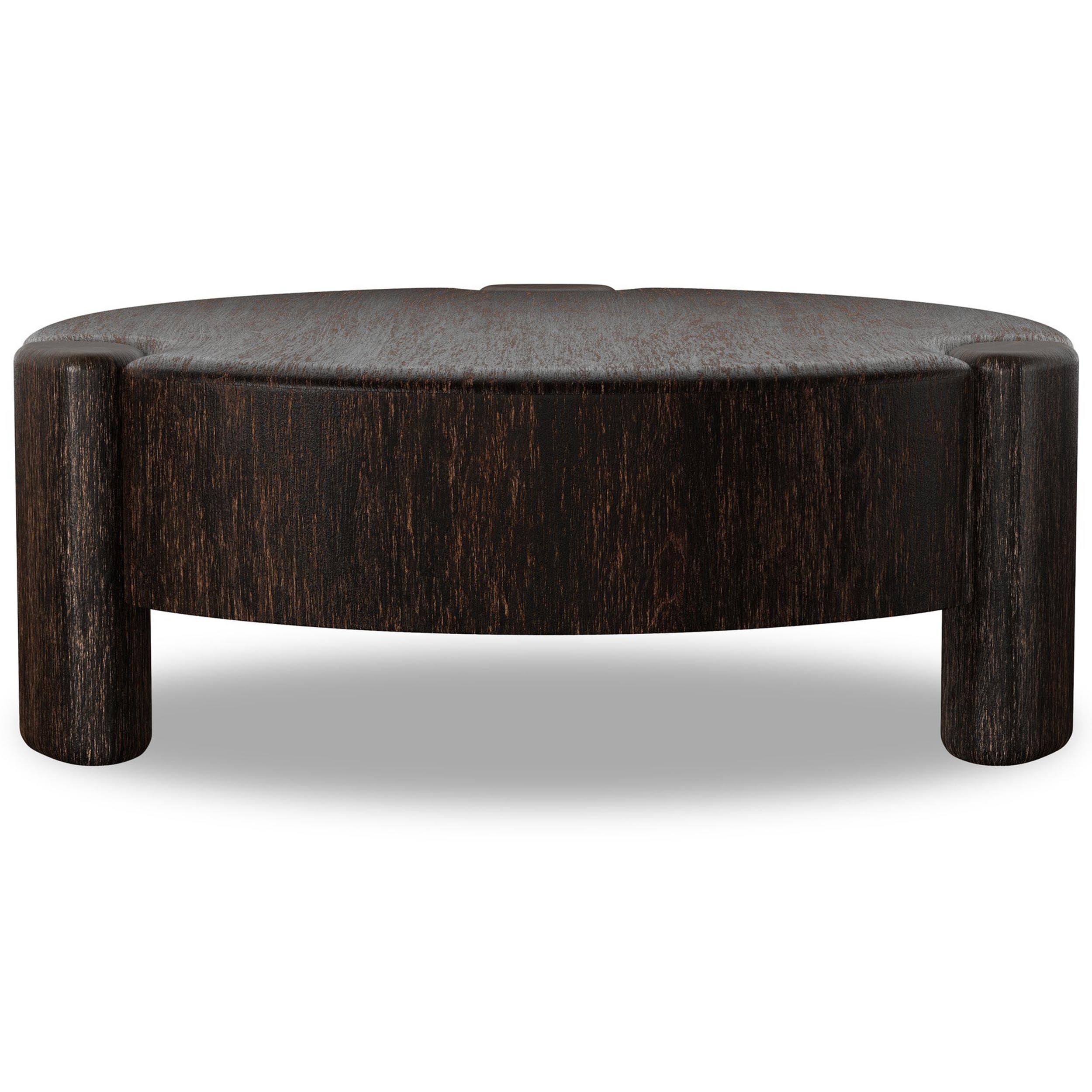 Toman Coffee Table, Ebony Rustic Oak