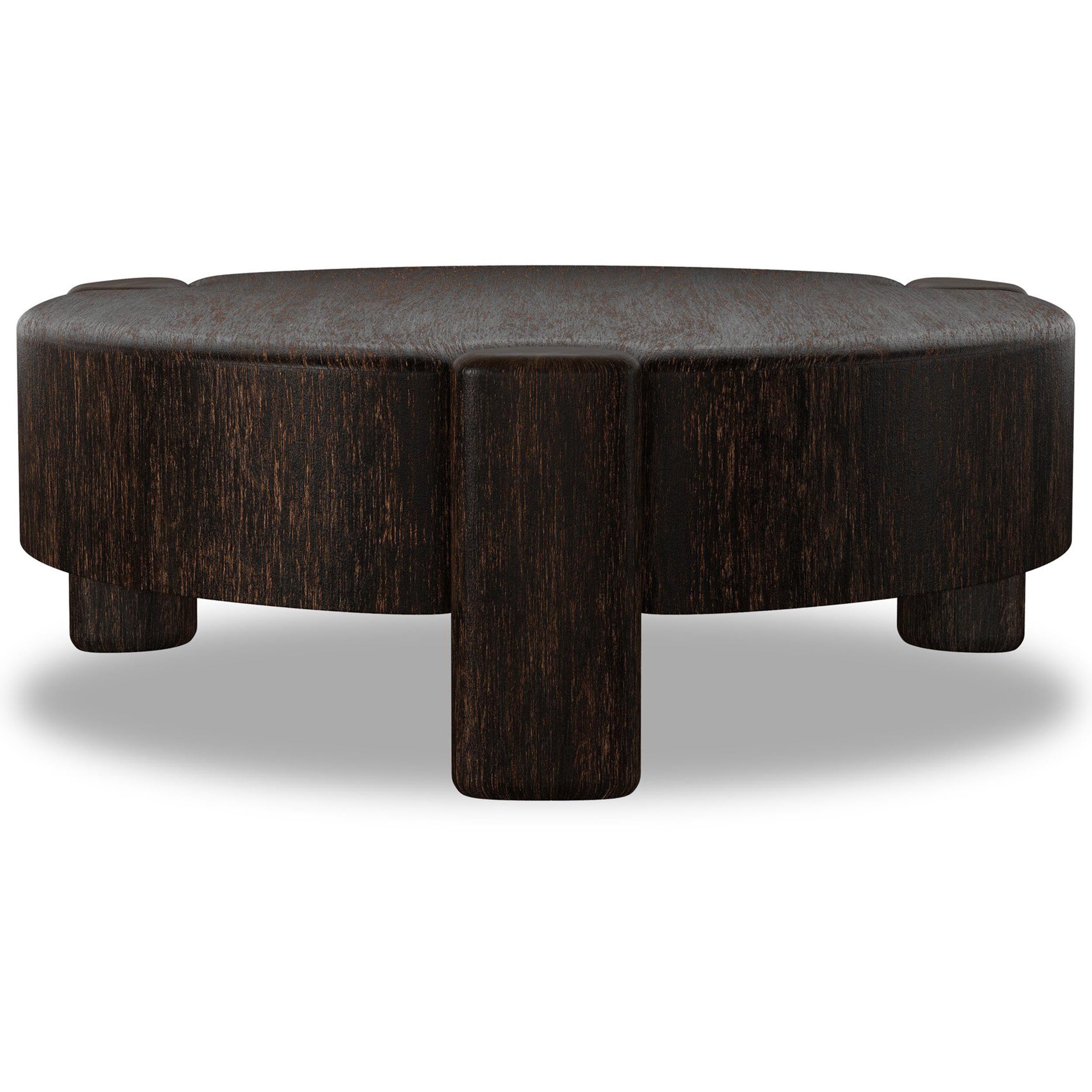 Toman Coffee Table, Ebony Rustic Oak