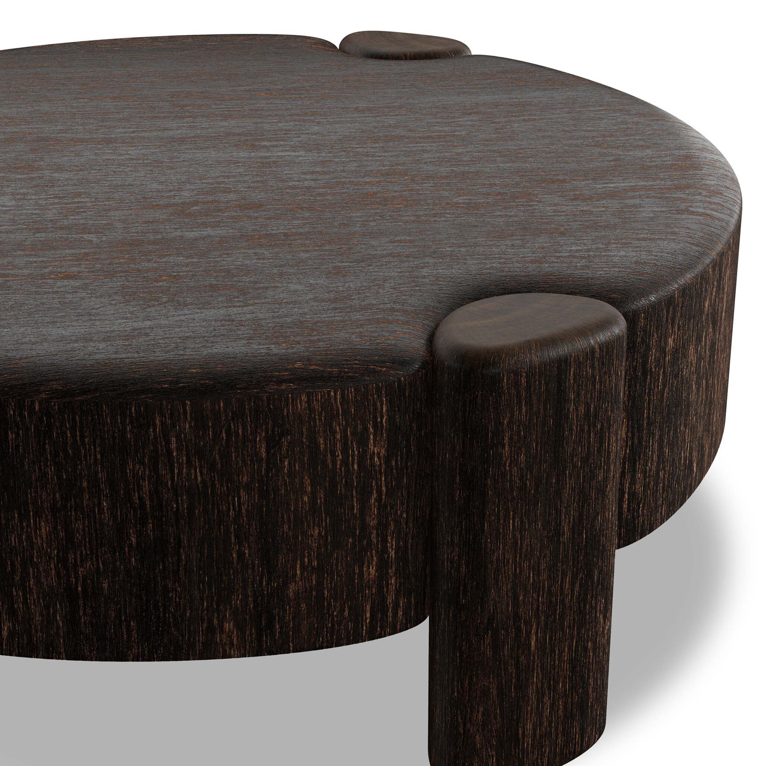 Toman Coffee Table, Ebony Rustic Oak