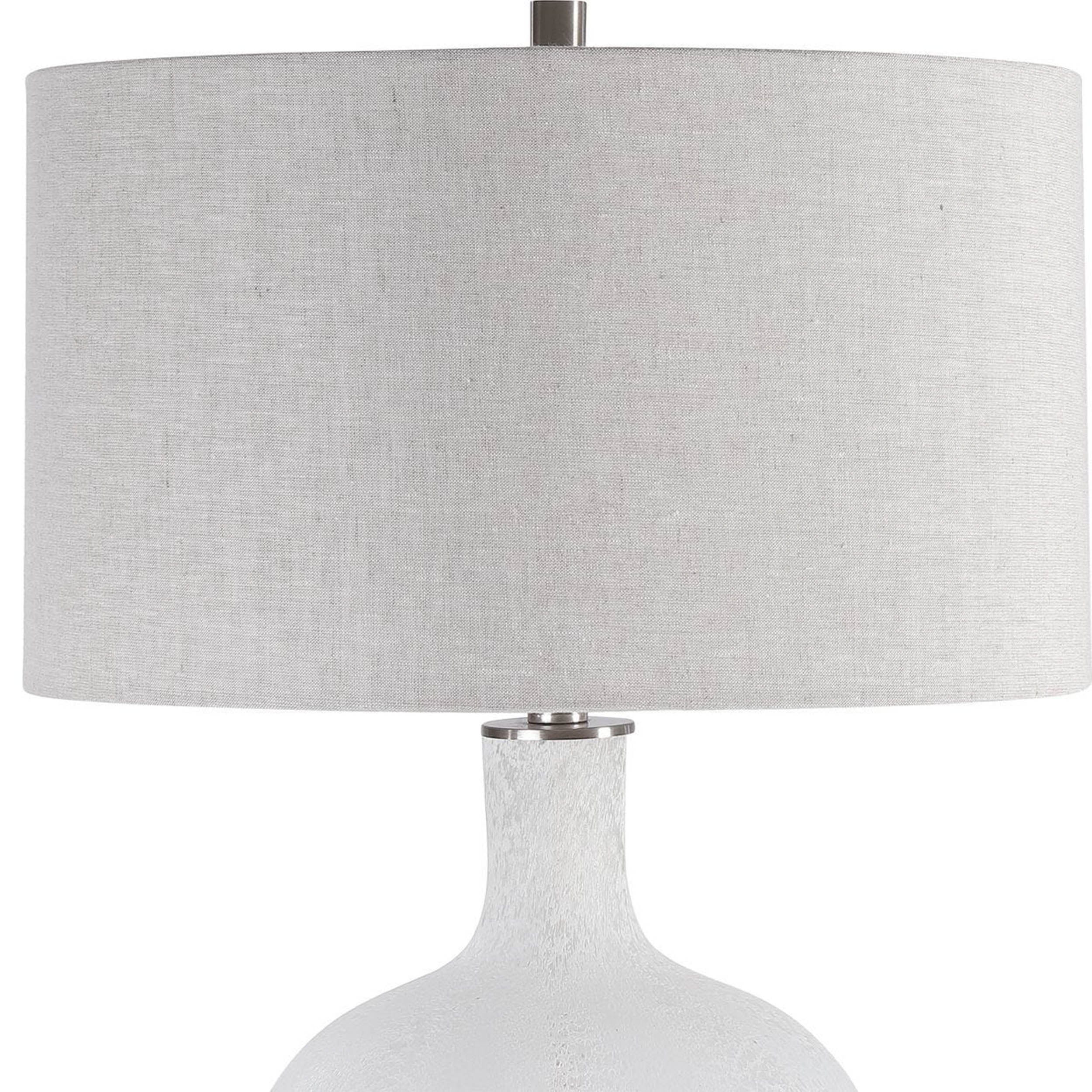 Whiteout Table Lamp, Aged White