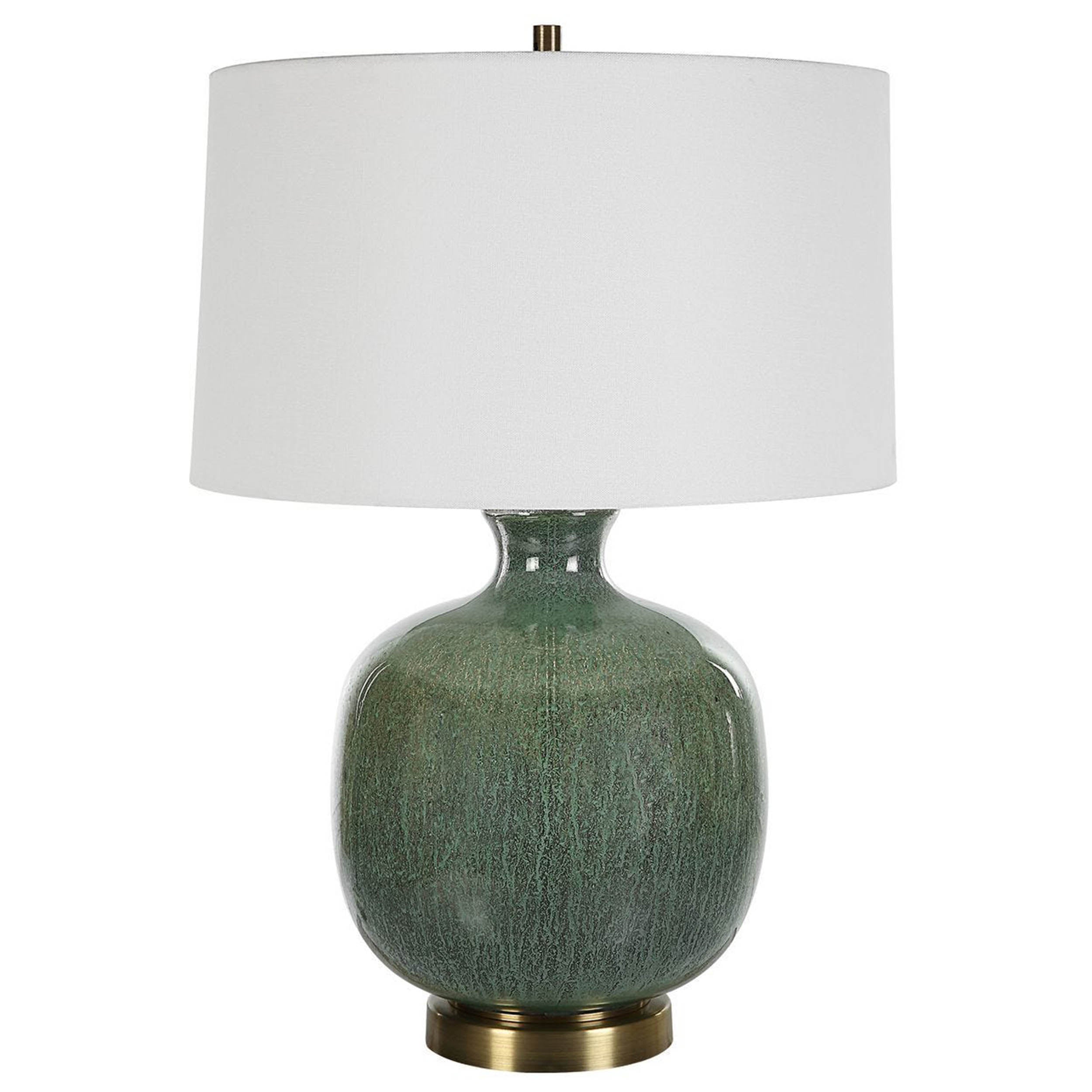 Nataly Table Lamp, Aged Green