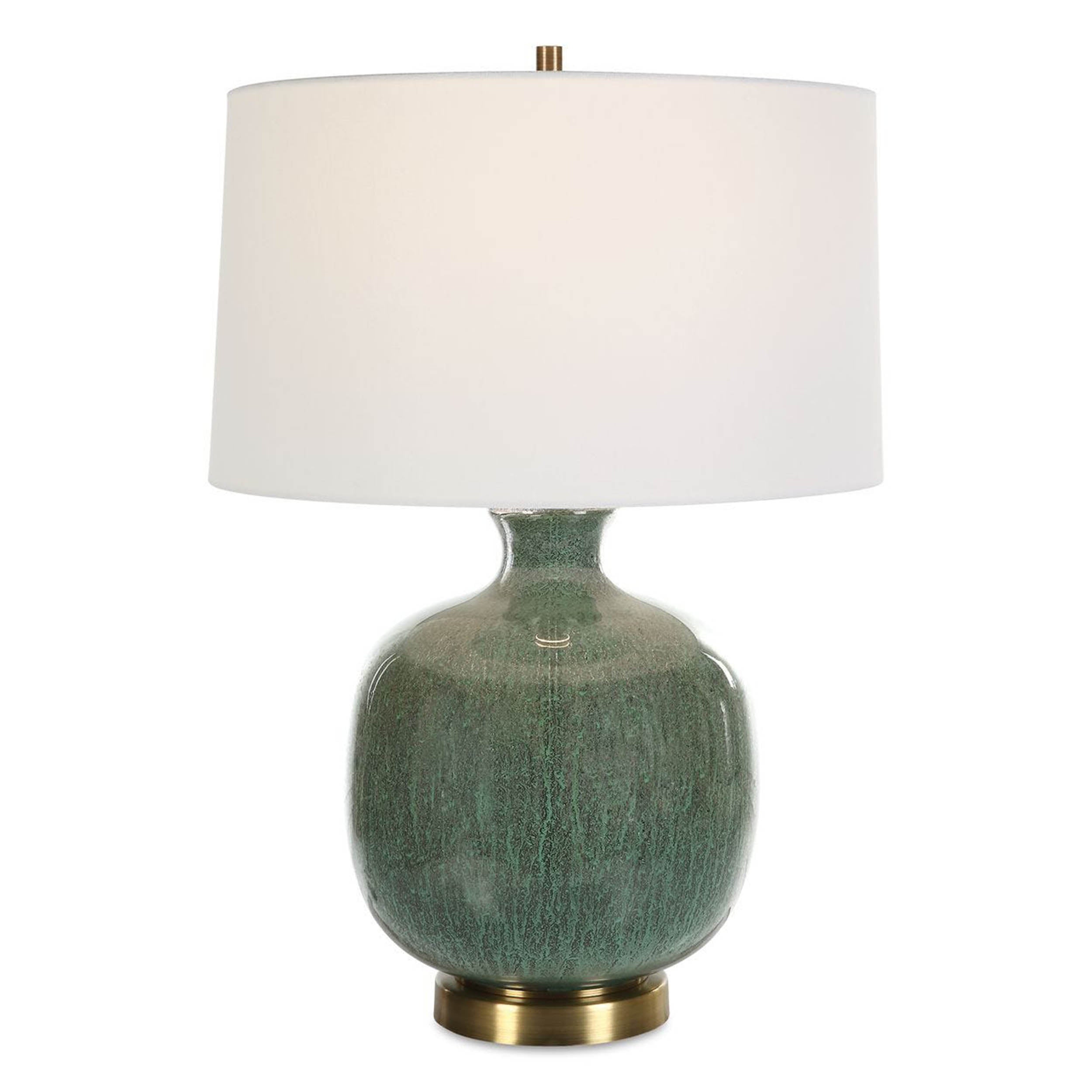 Nataly Table Lamp, Aged Green