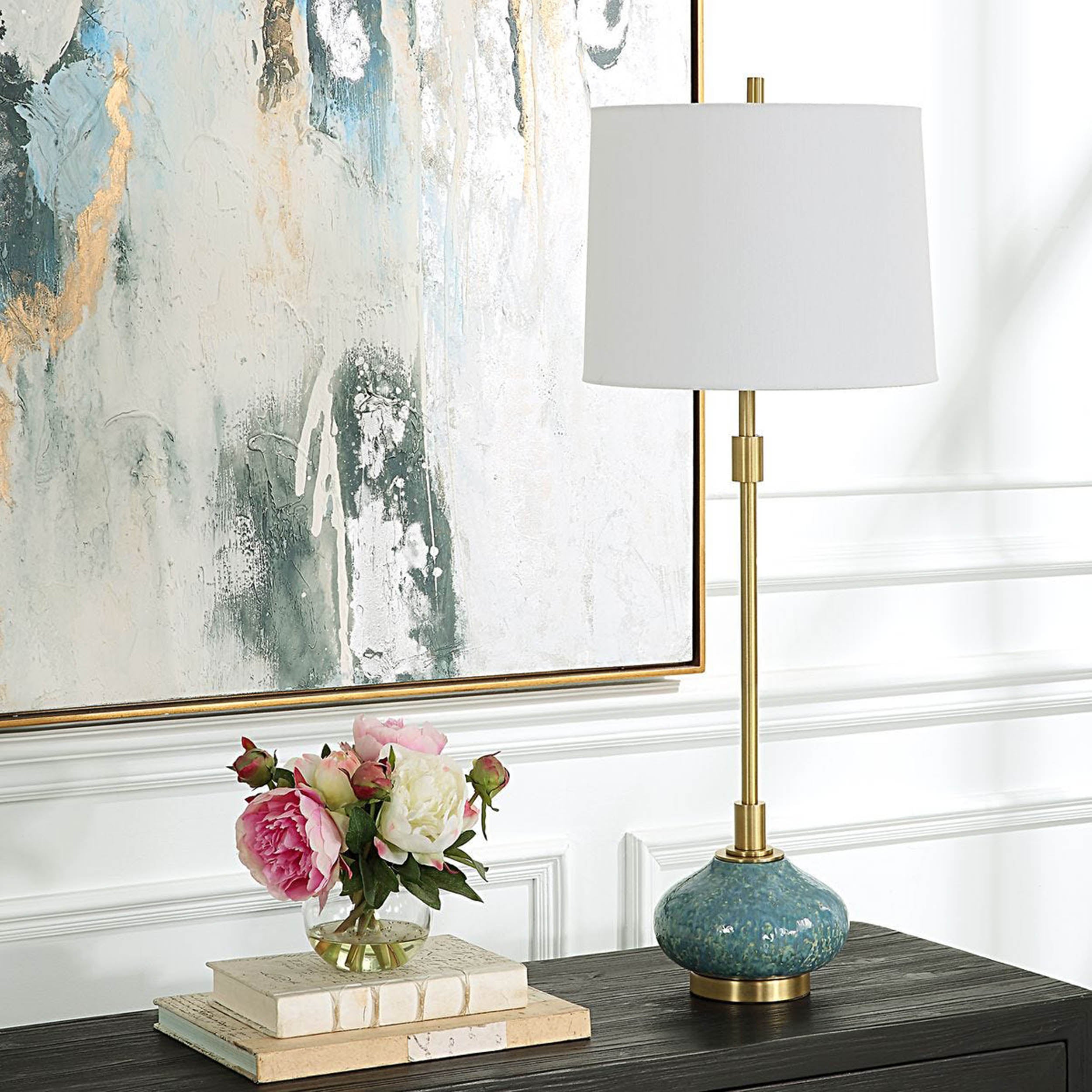 Kaimana Buffet Lamp, Blue