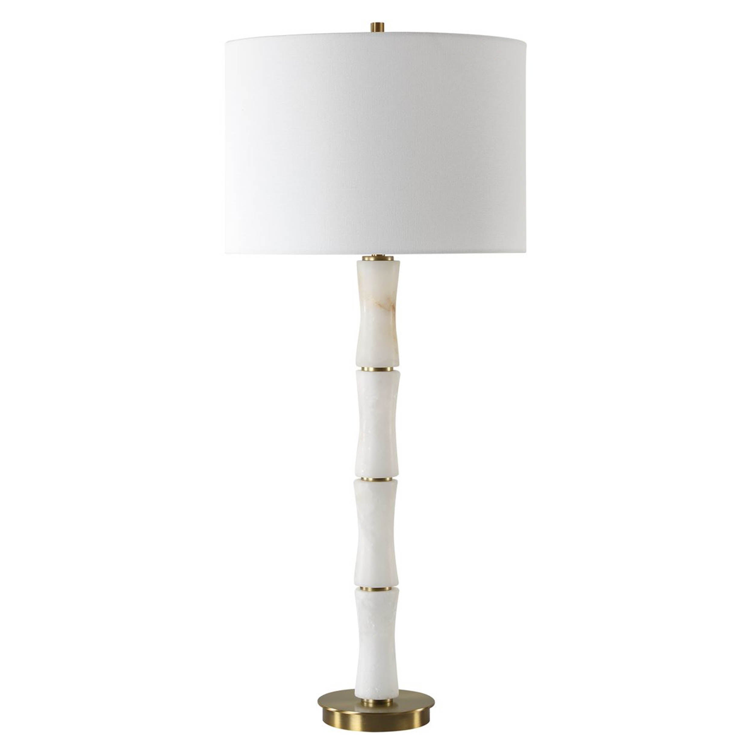 Unify Table Lamp, White Alabaster