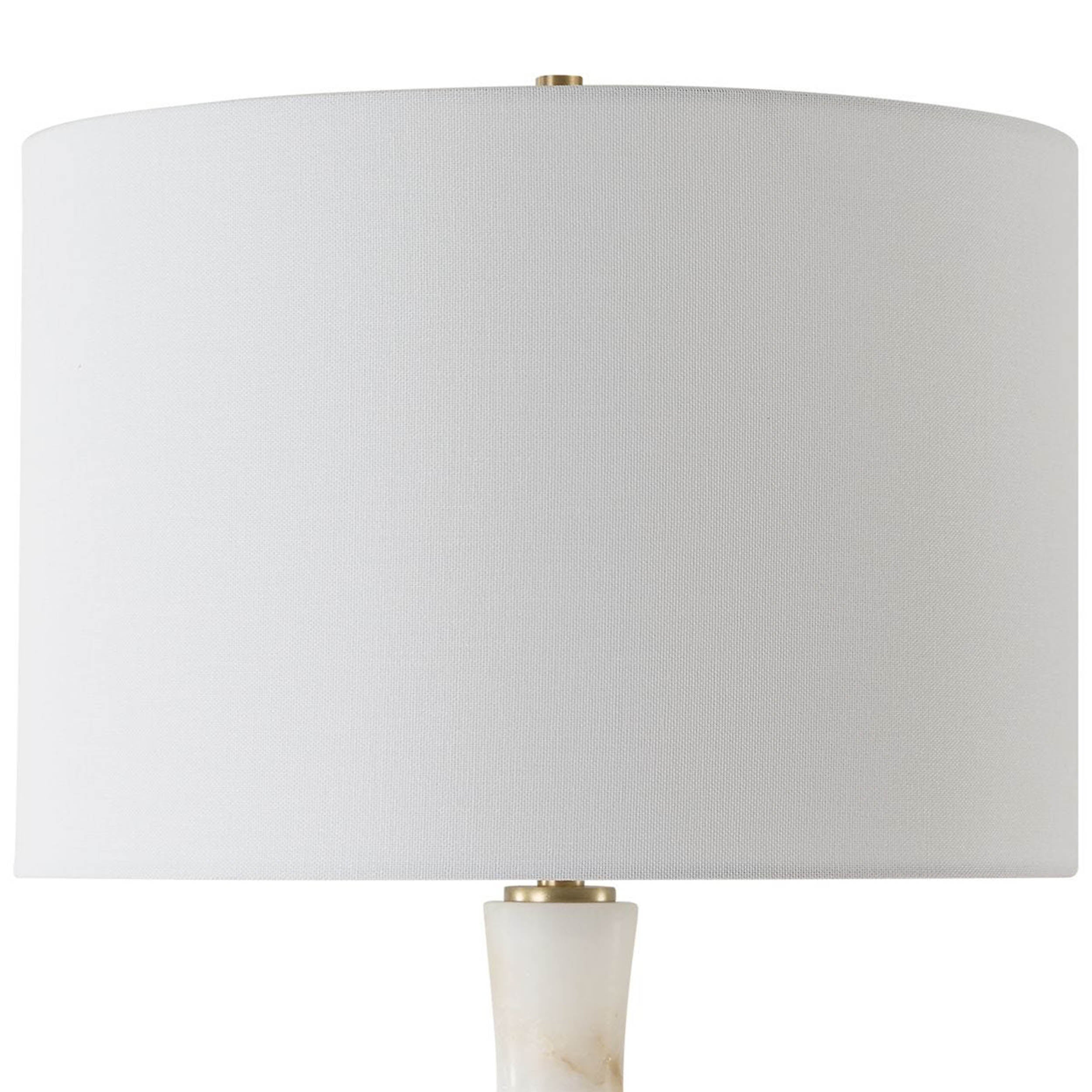 Unify Table Lamp, White Alabaster