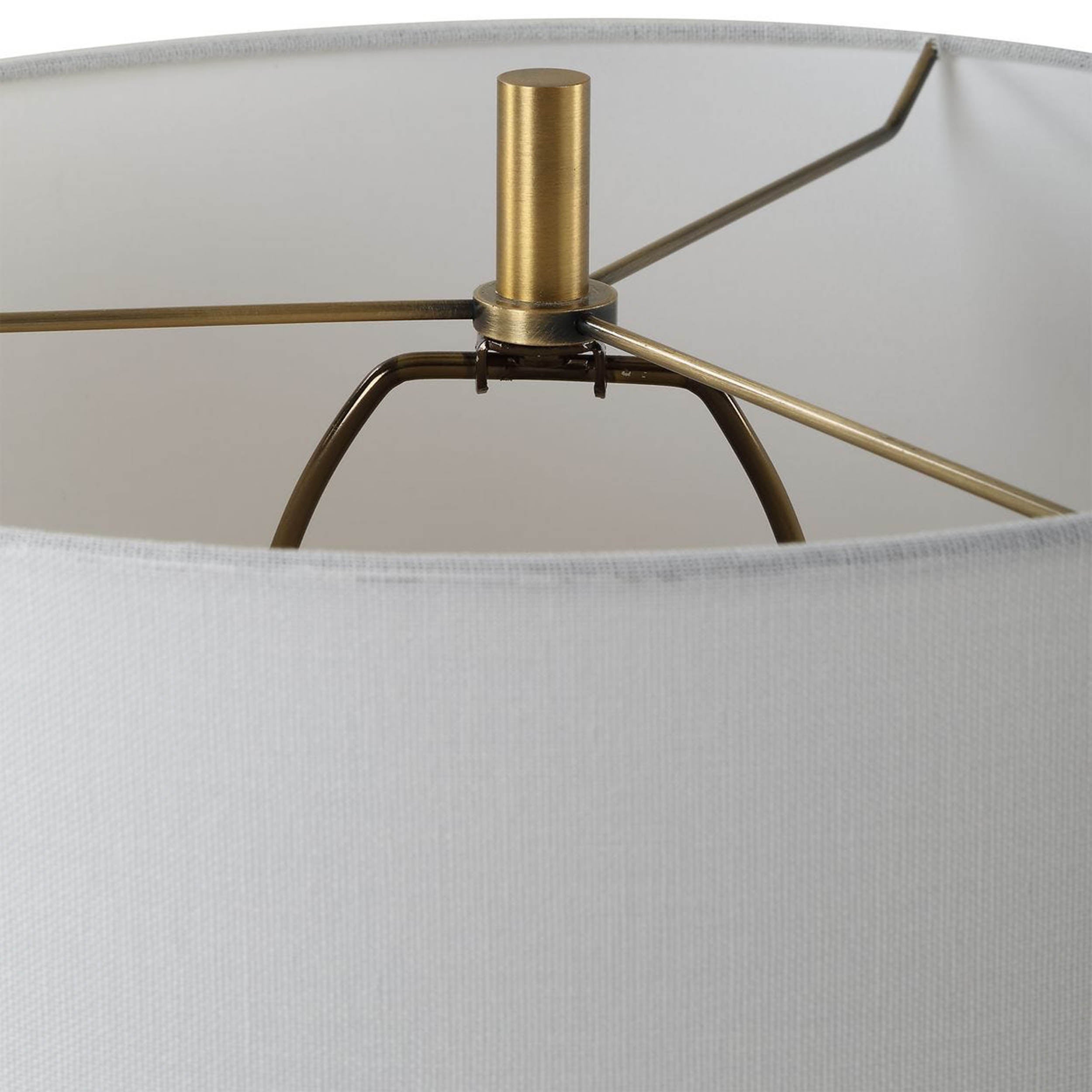 Unify Table Lamp, White Alabaster
