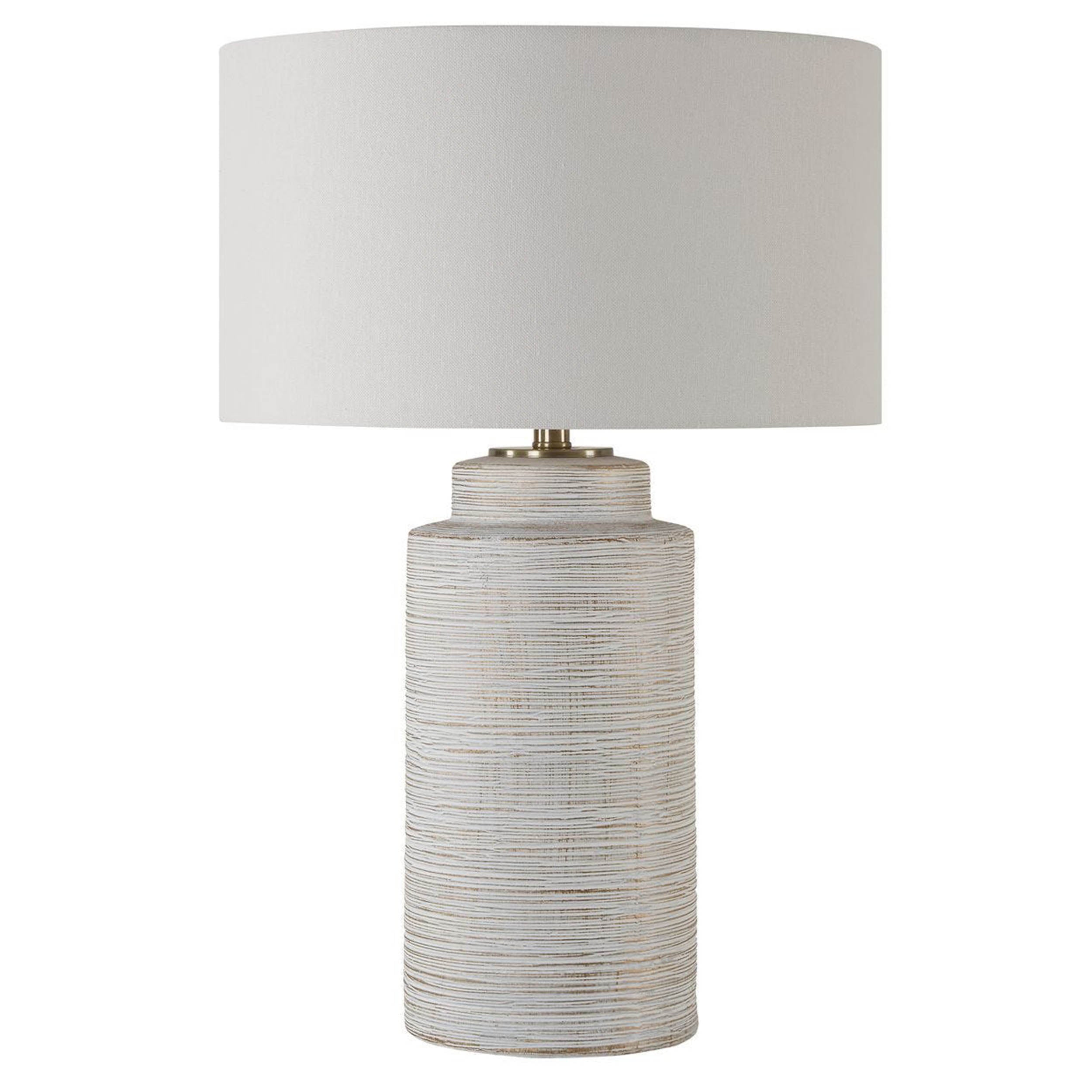 Crimp Table Lamp, Ivory