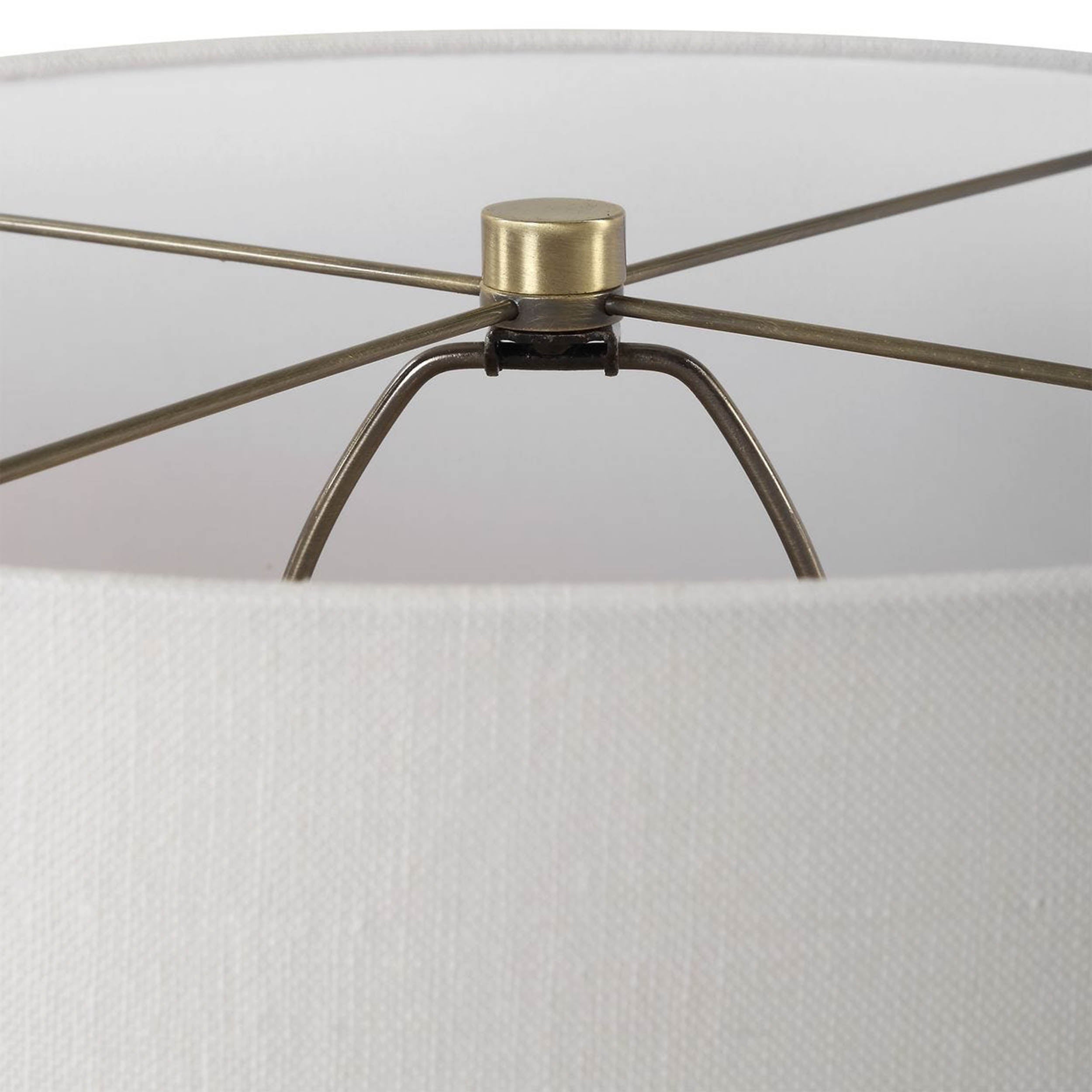 Crimp Table Lamp, Ivory