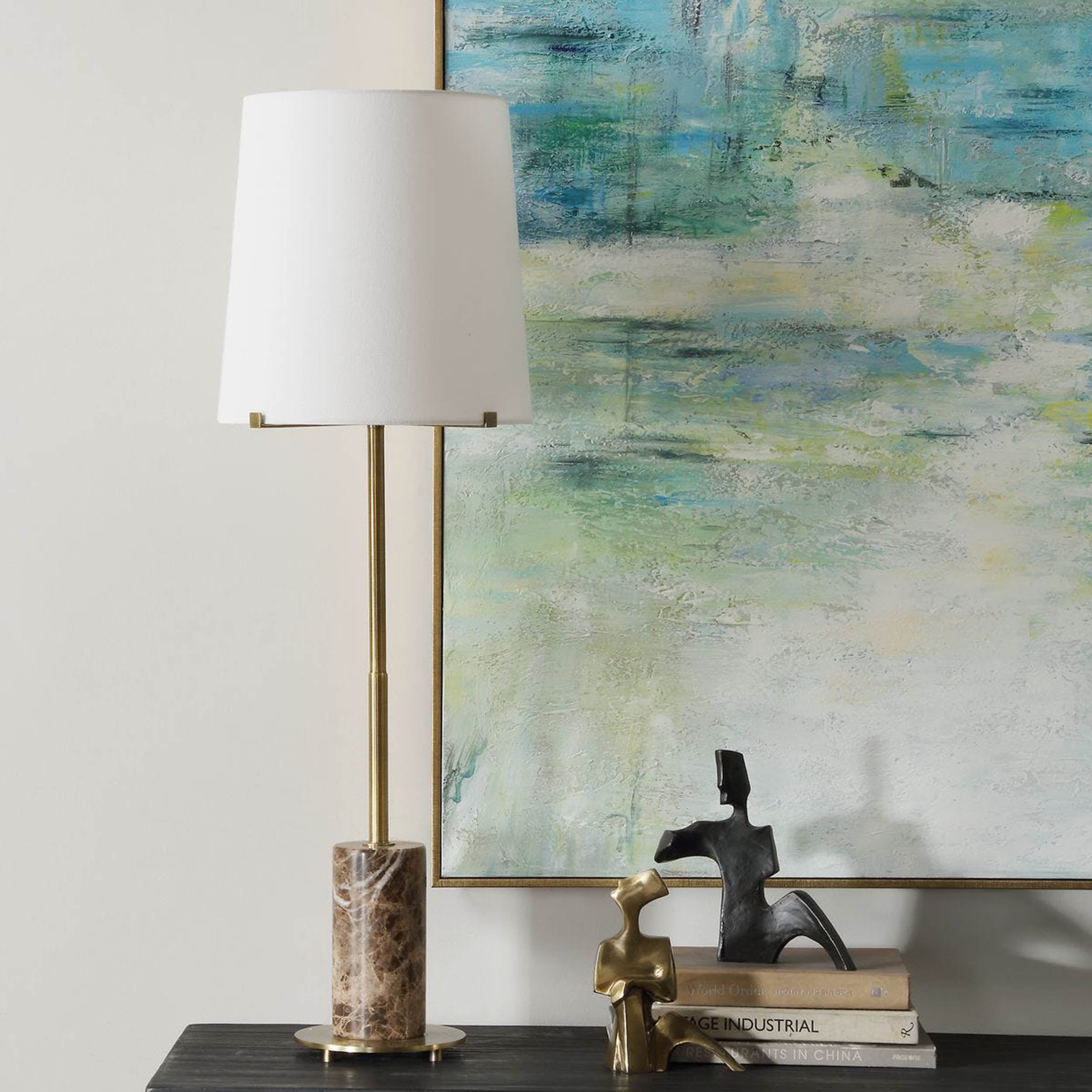 Sepia Buffet Lamp, Brown