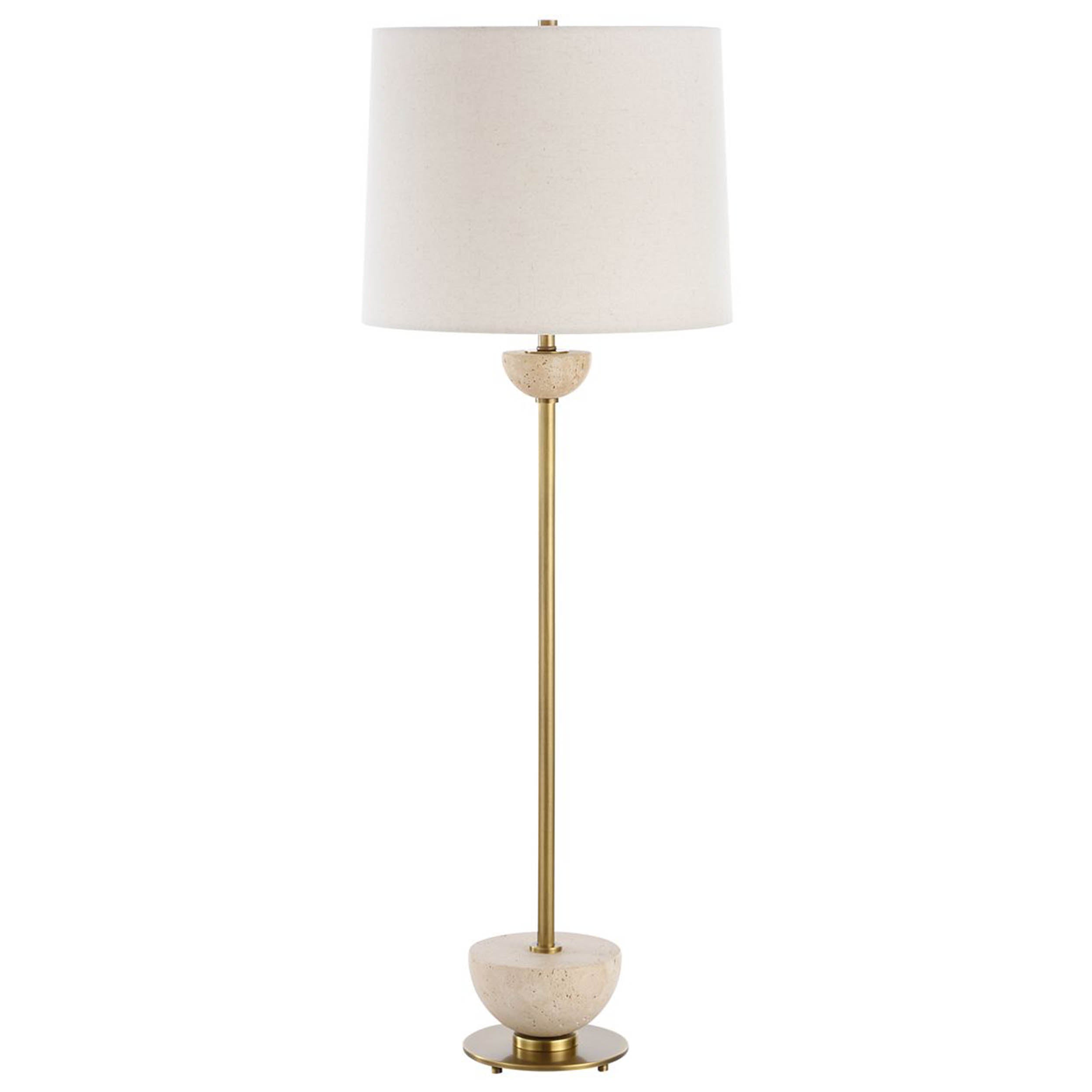 Hemisphere Buffet Lamp, Travertine