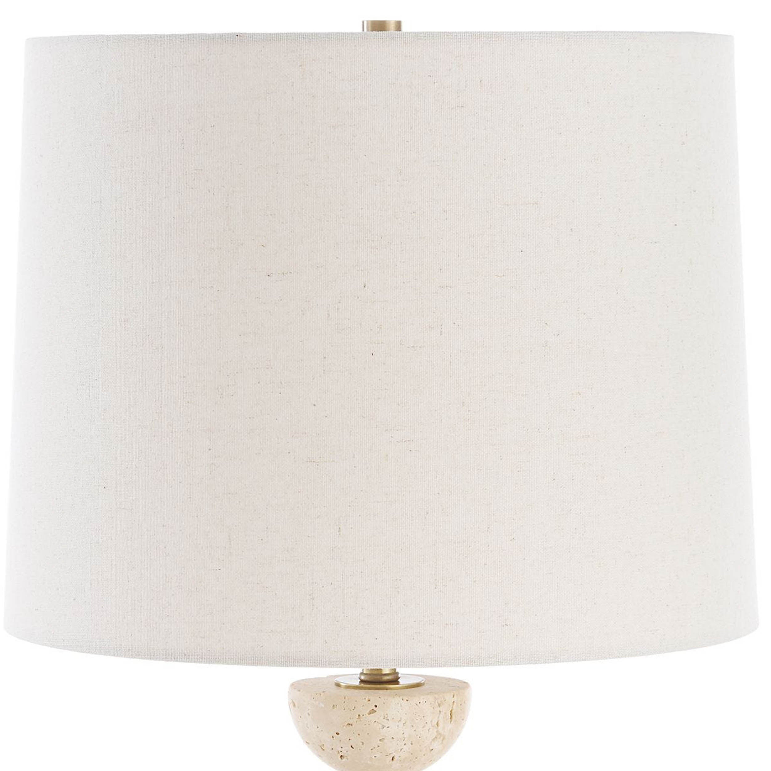 Hemisphere Buffet Lamp, Travertine