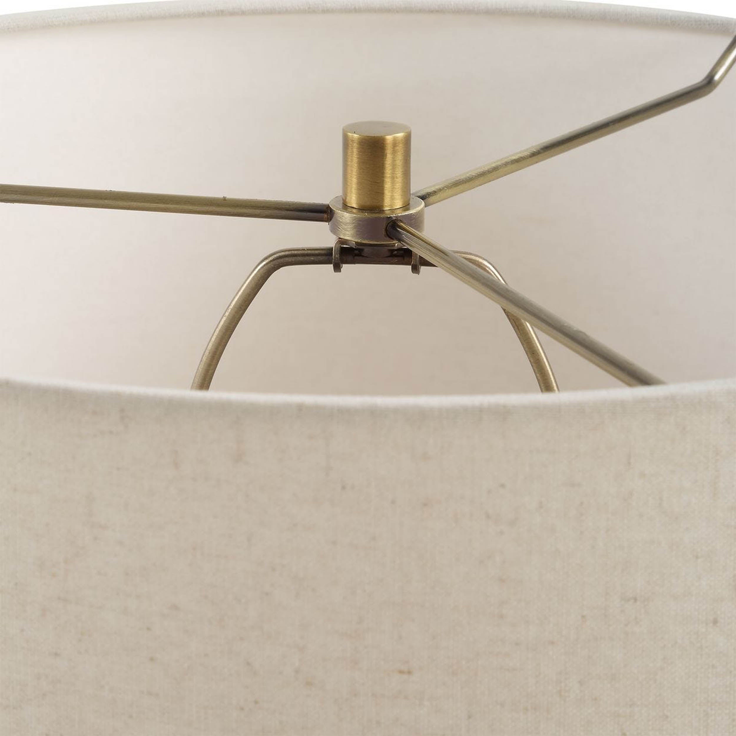 Hemisphere Table Lamp, Travertine