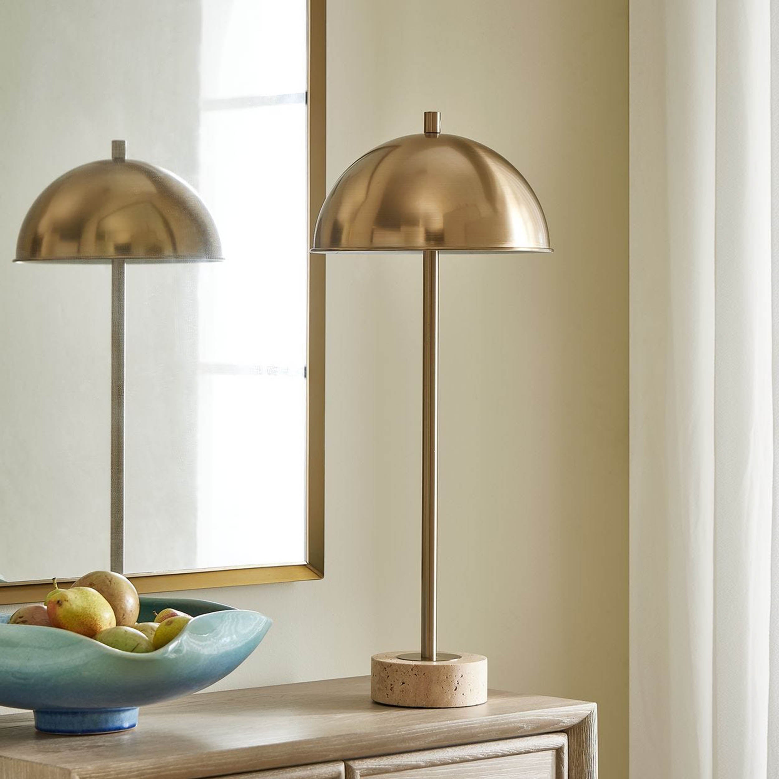Dunham Buffet Lamp, Travertine