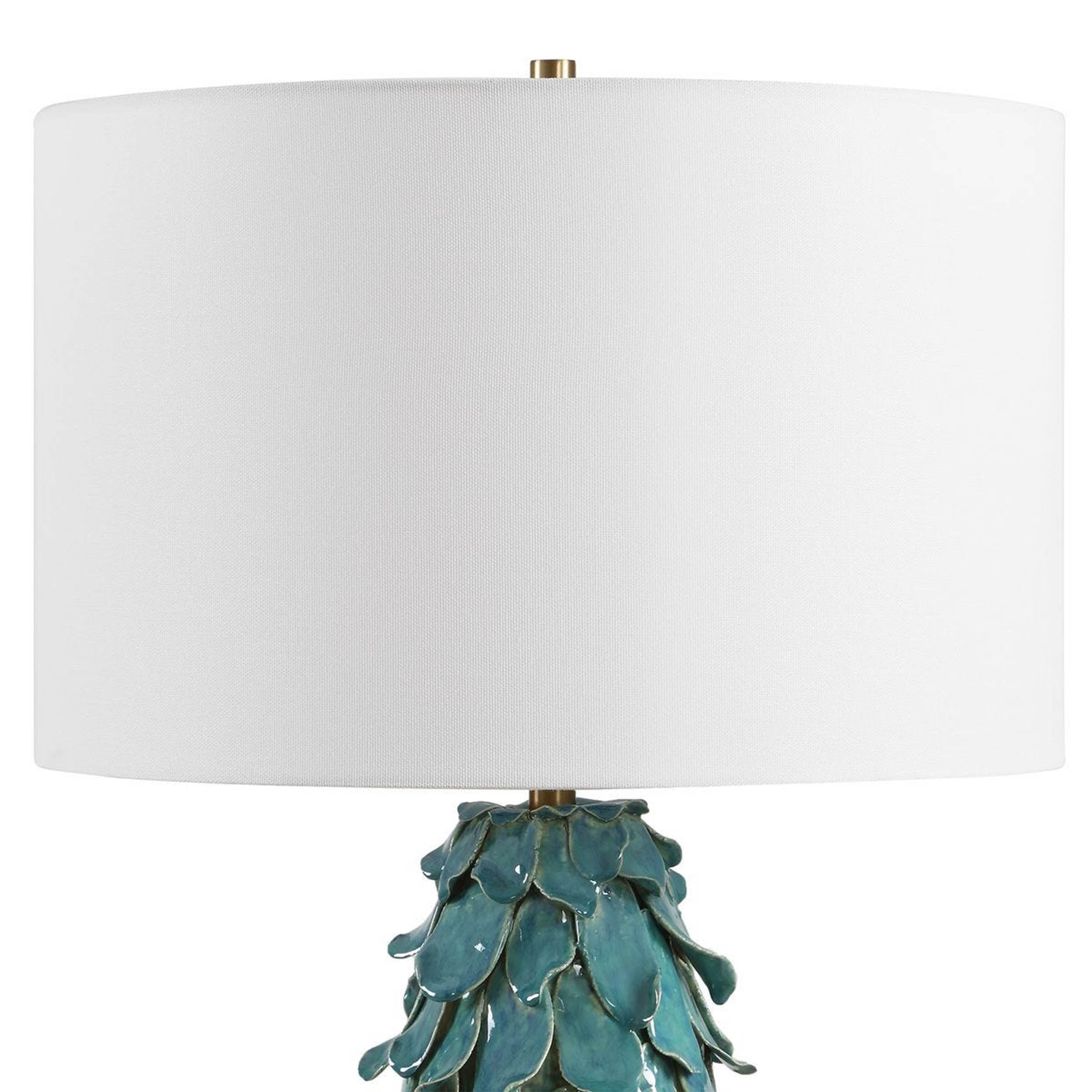 Mina Table Lamp, Aged Teal Blue