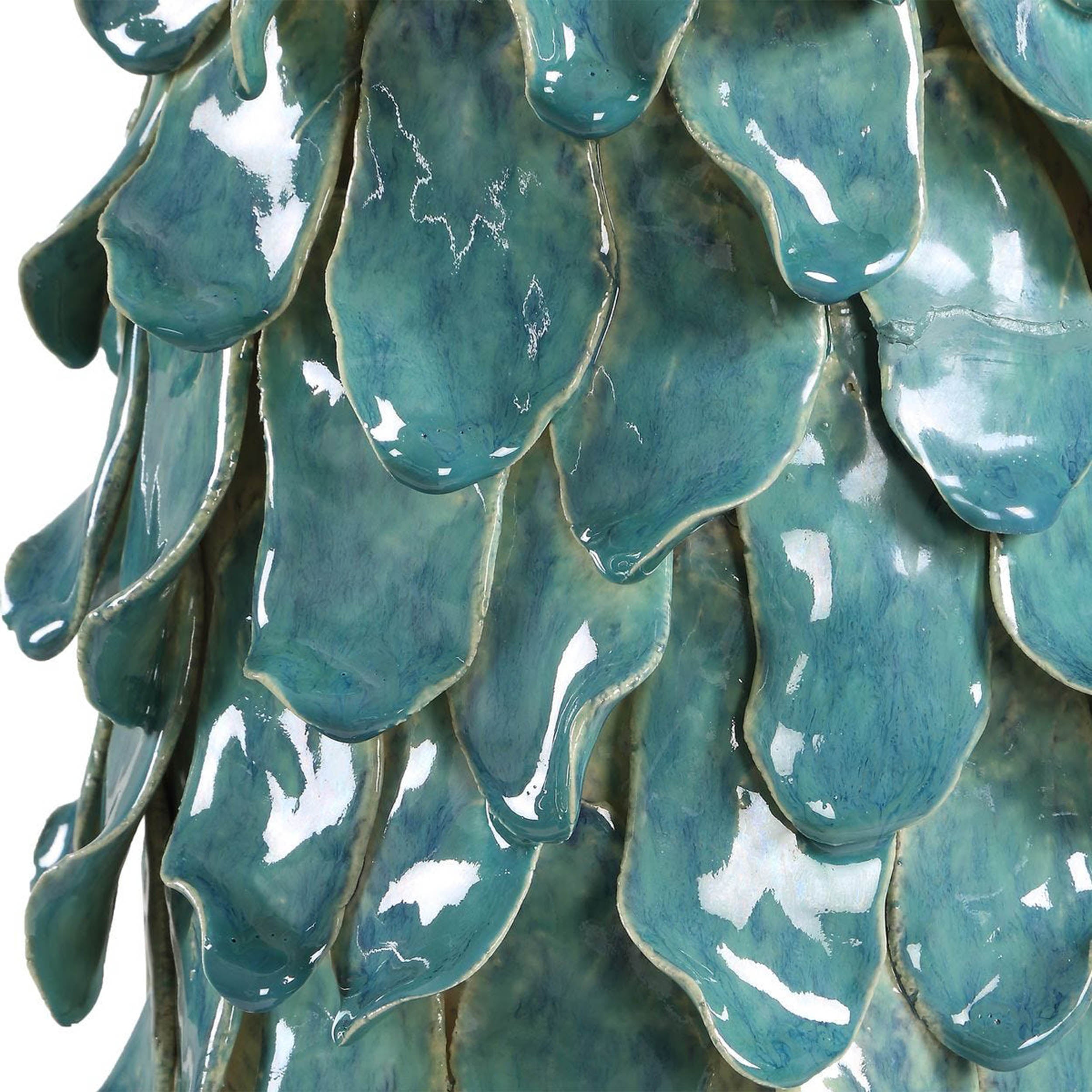 Mina Table Lamp, Aged Teal Blue
