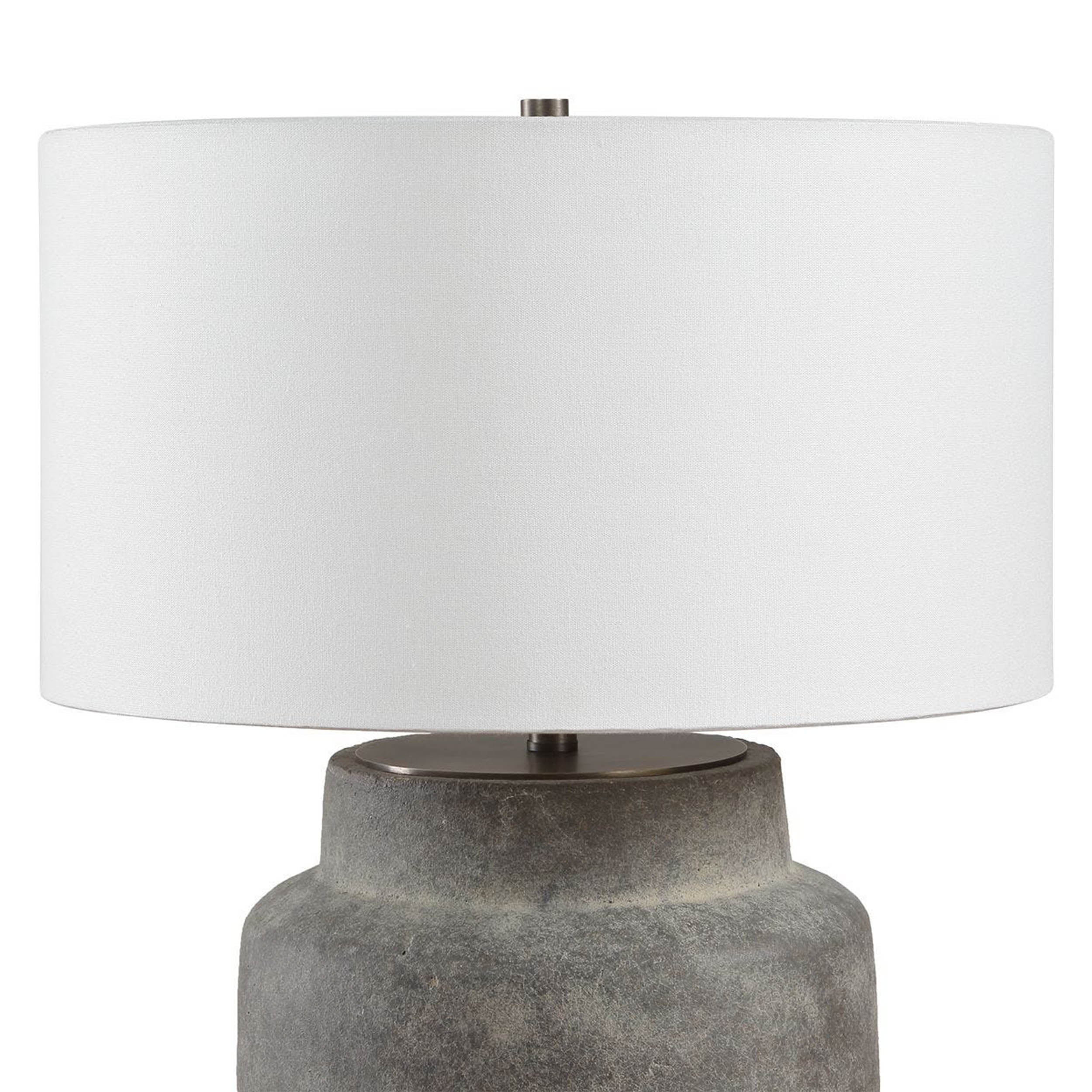 Benedet Table Lamp, Aged Dark Grey