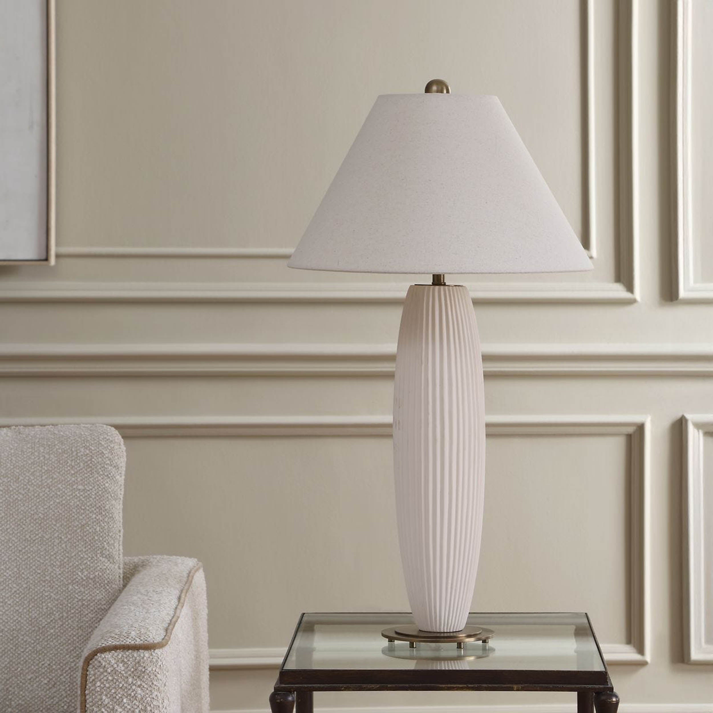 Brinsley Table Lamp, Warm Ivory