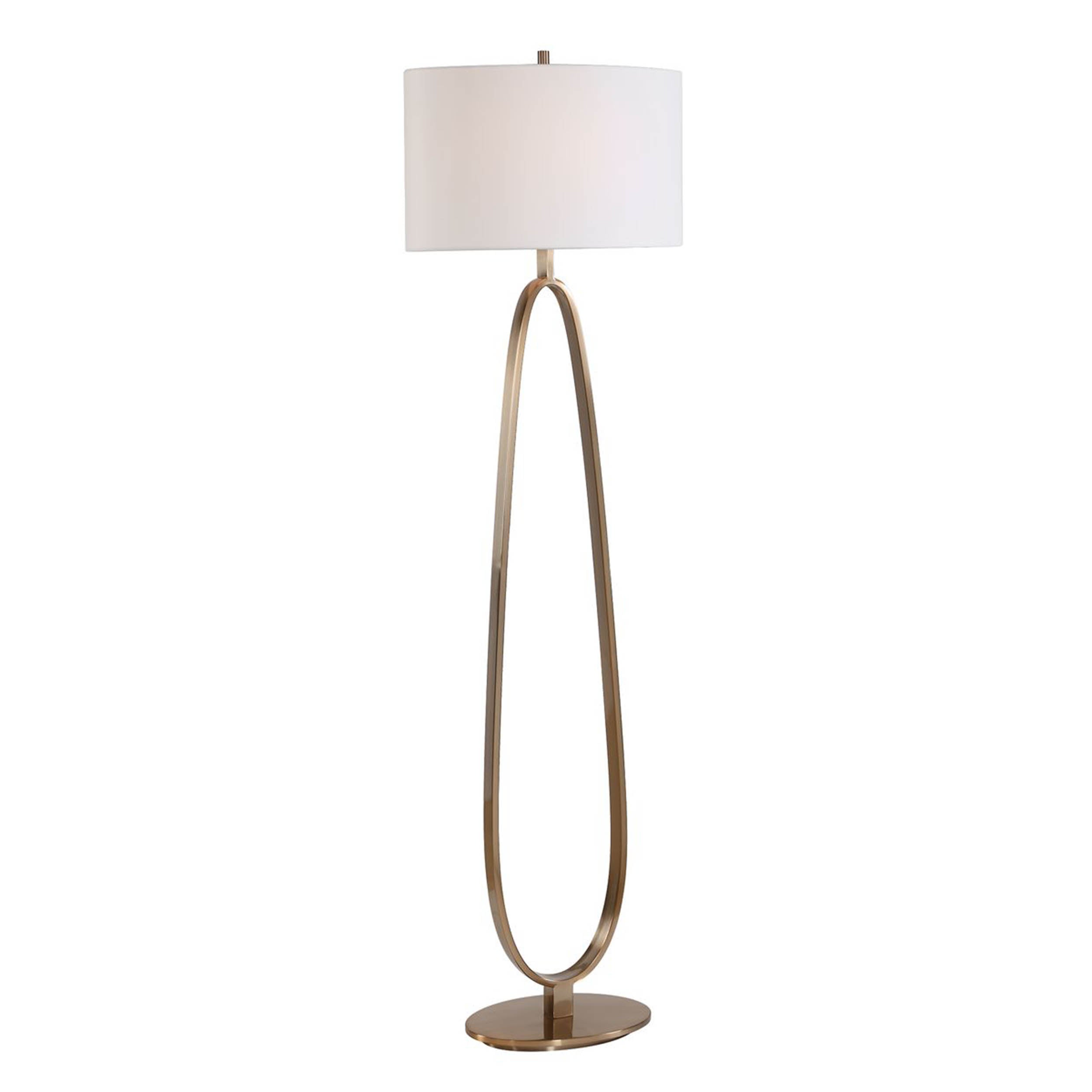 Tordin Floor Lamp, Antique Brass