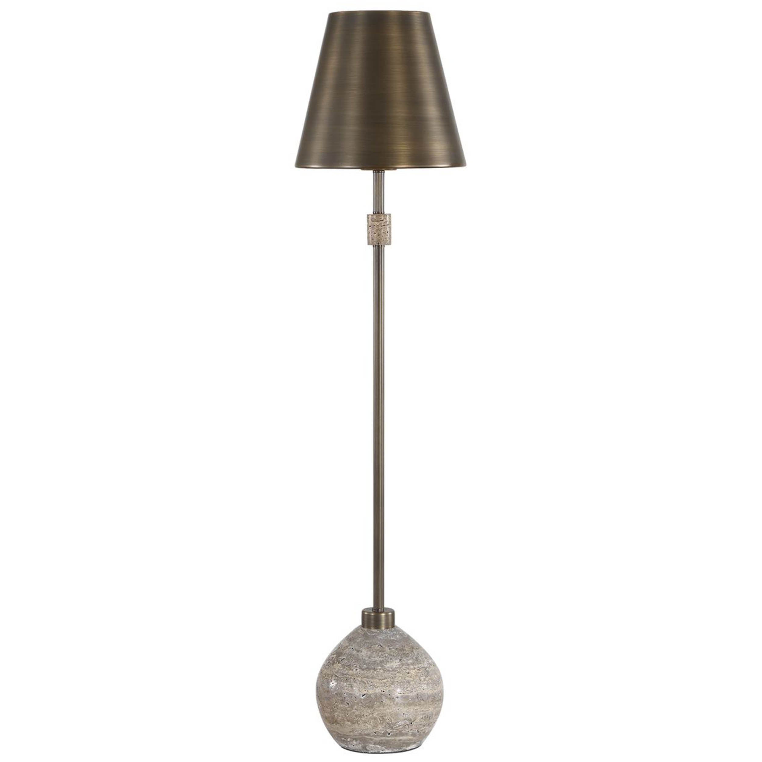 Jaycee Buffet Lamp, Dark Travertine