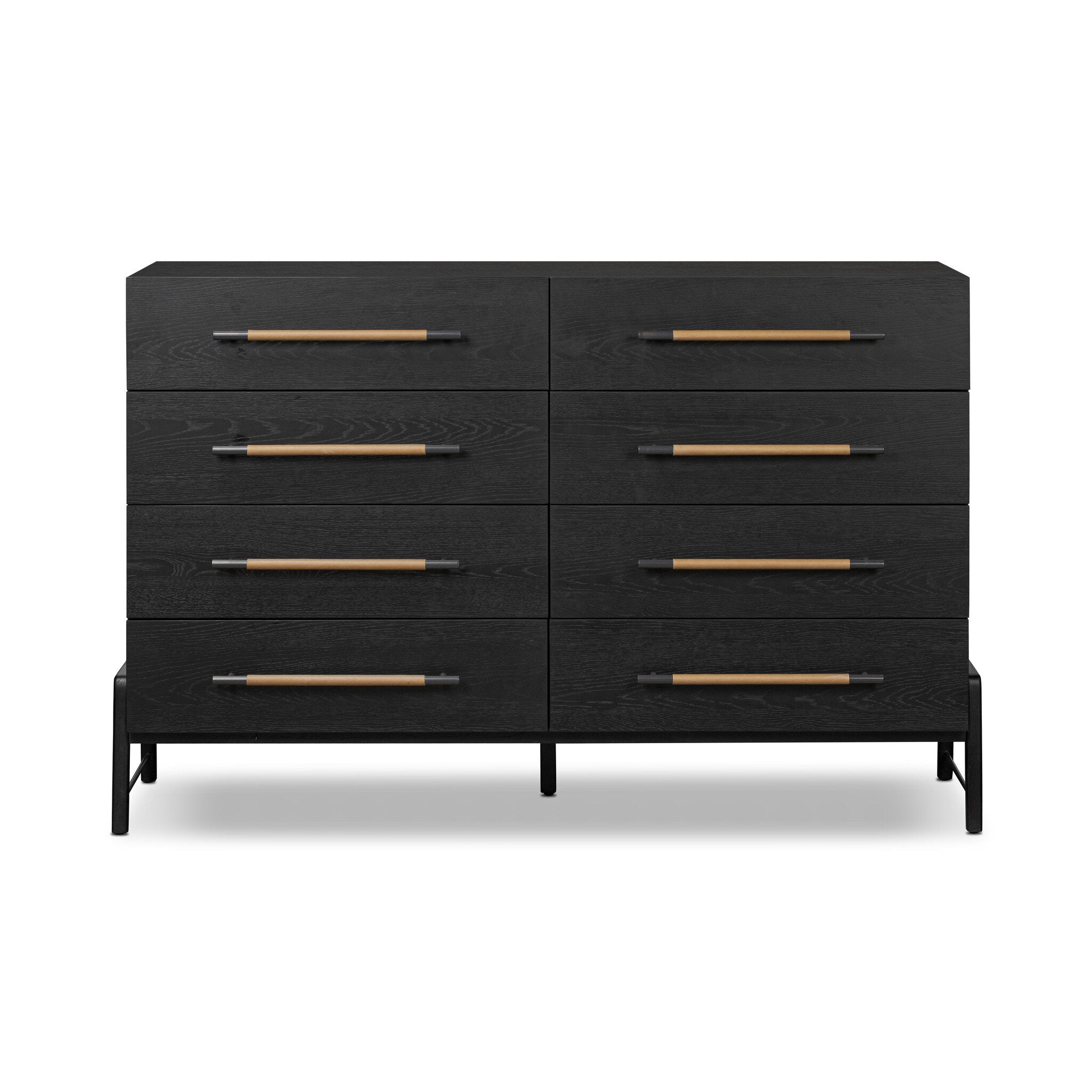 Rosedale 8 Drawer Dresser, Ebony Oak Veneer