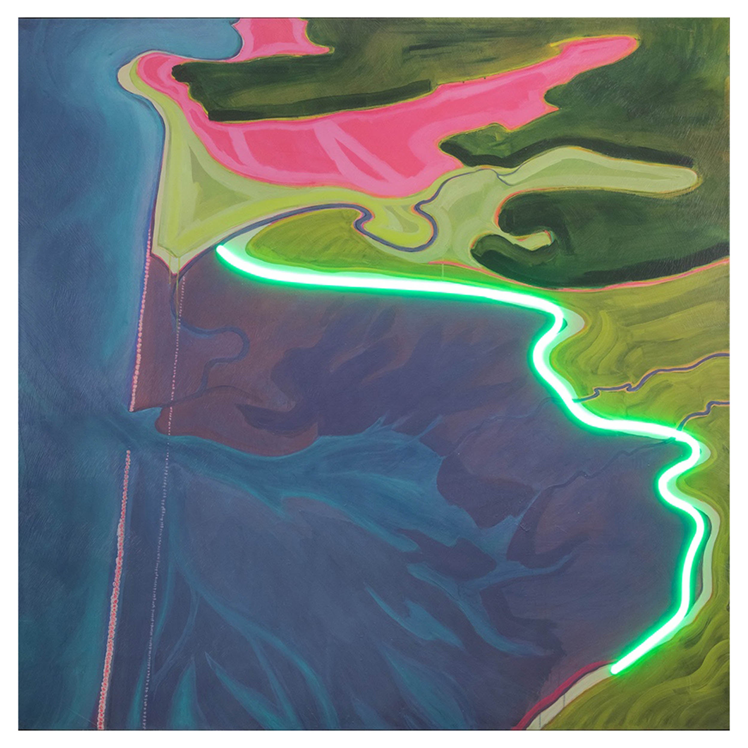 Lagoon with Neon Shoreline II