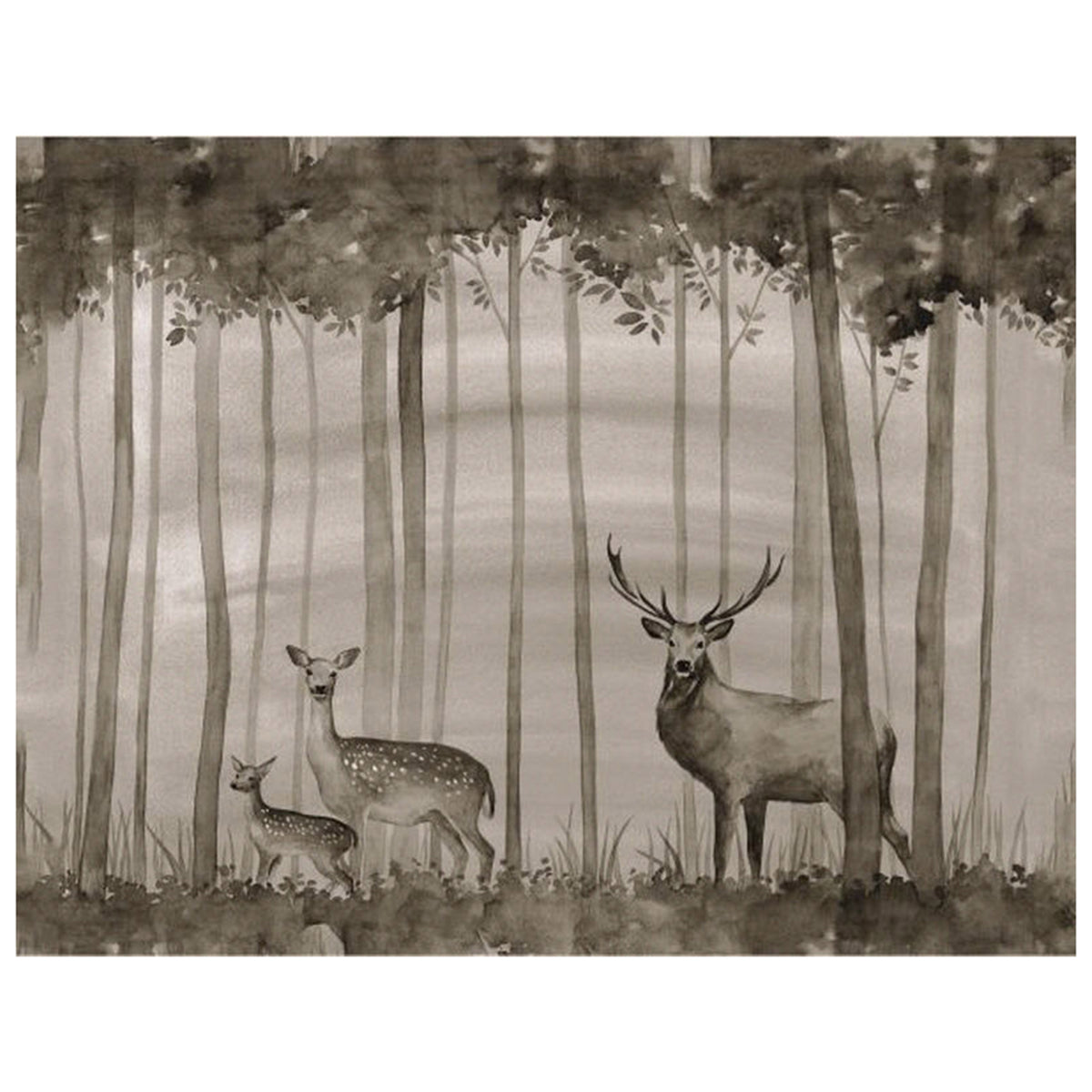 Deer Family in Trees