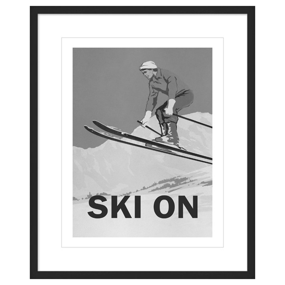 Ski On Monochrome