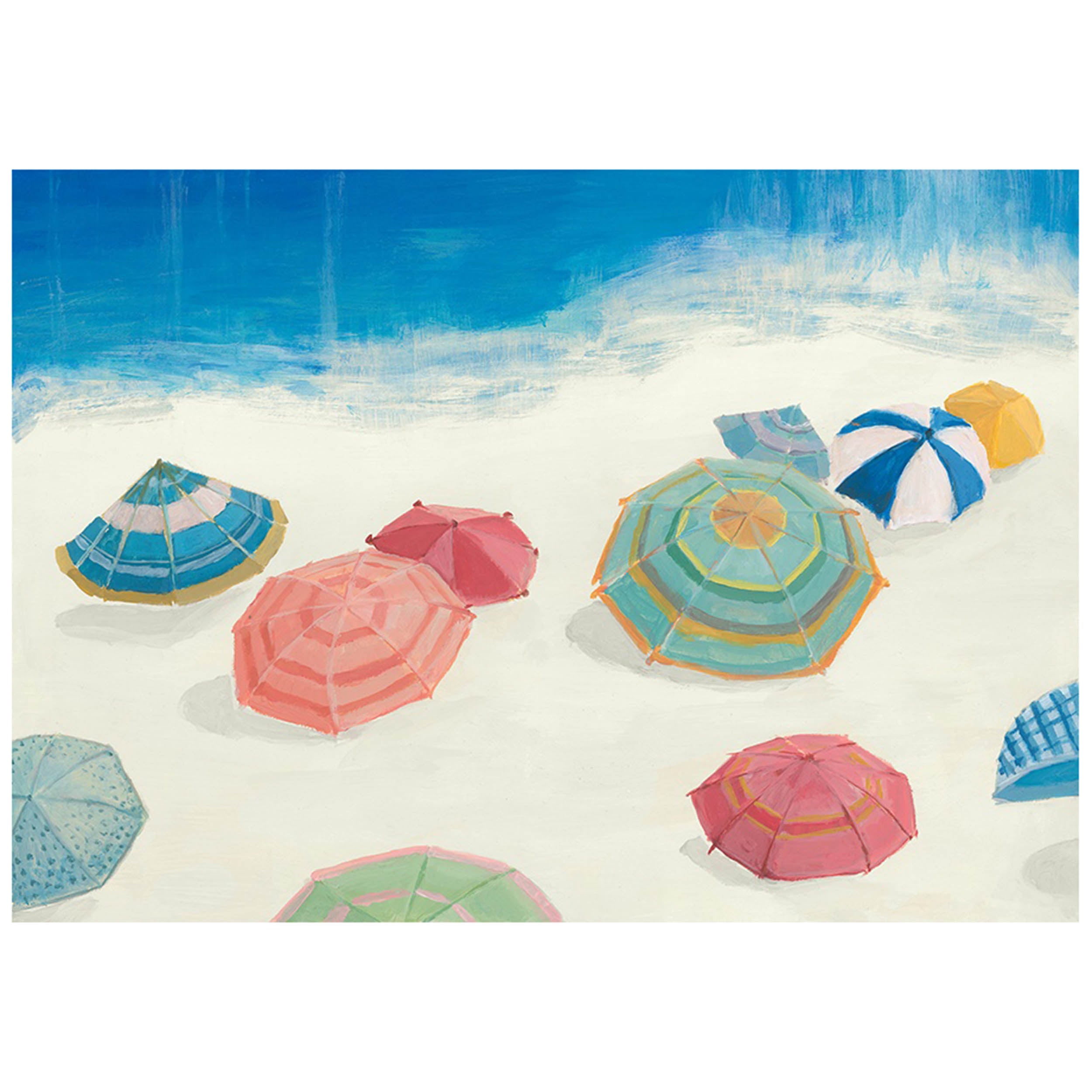 Colorful Umbrella on the Beach