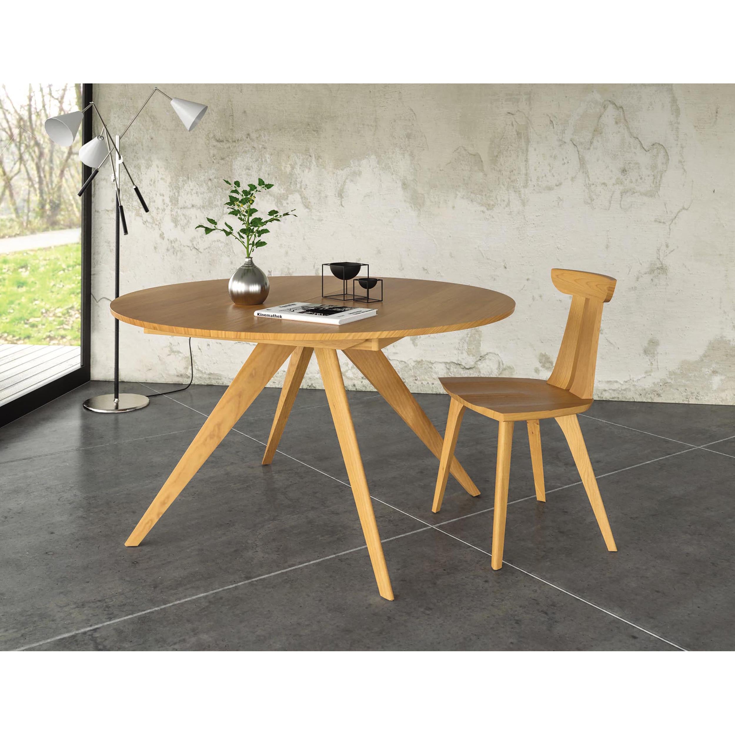 Catalina Round Extension Table, Natural Cherry