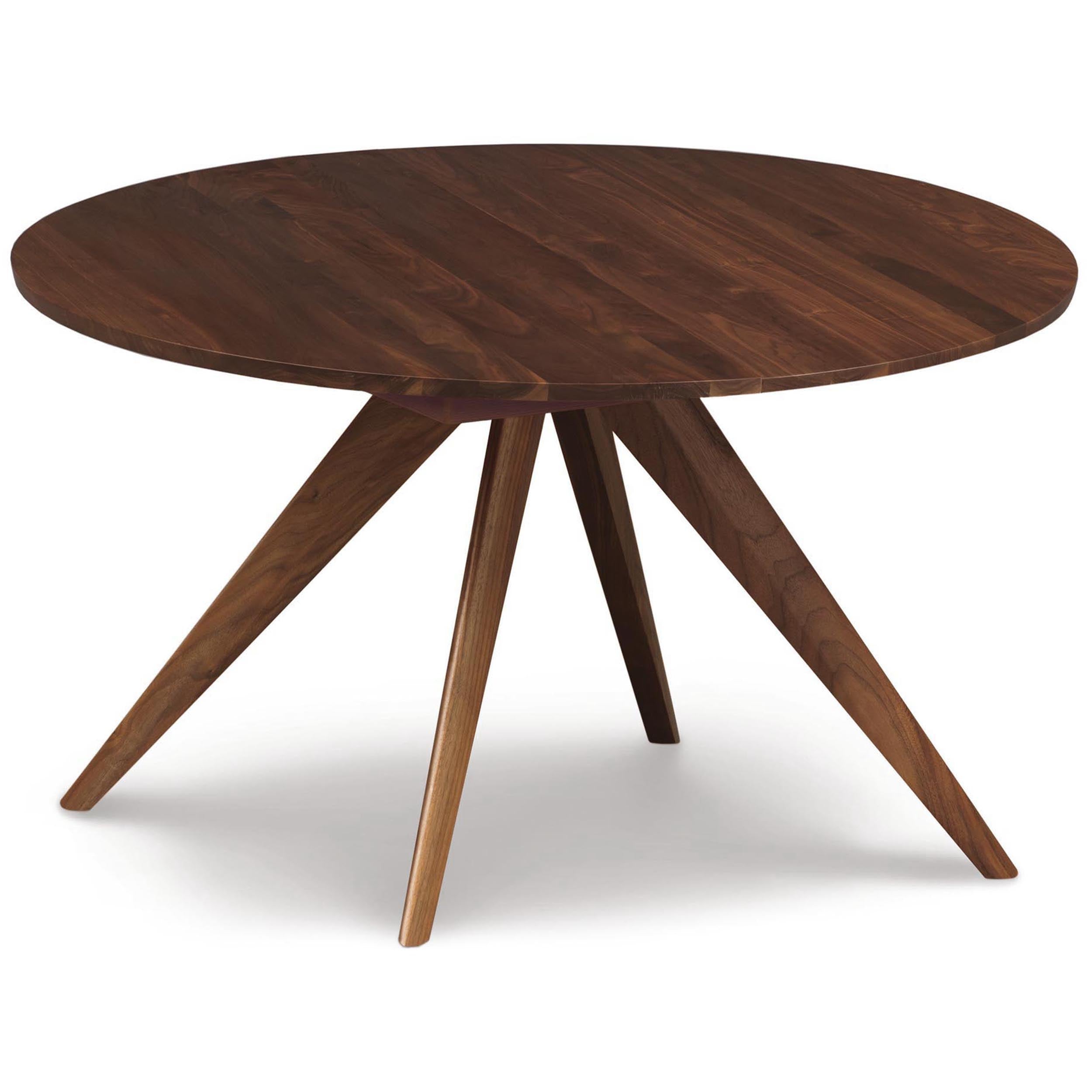 Catalina Round Extension Table, Natural Walnut