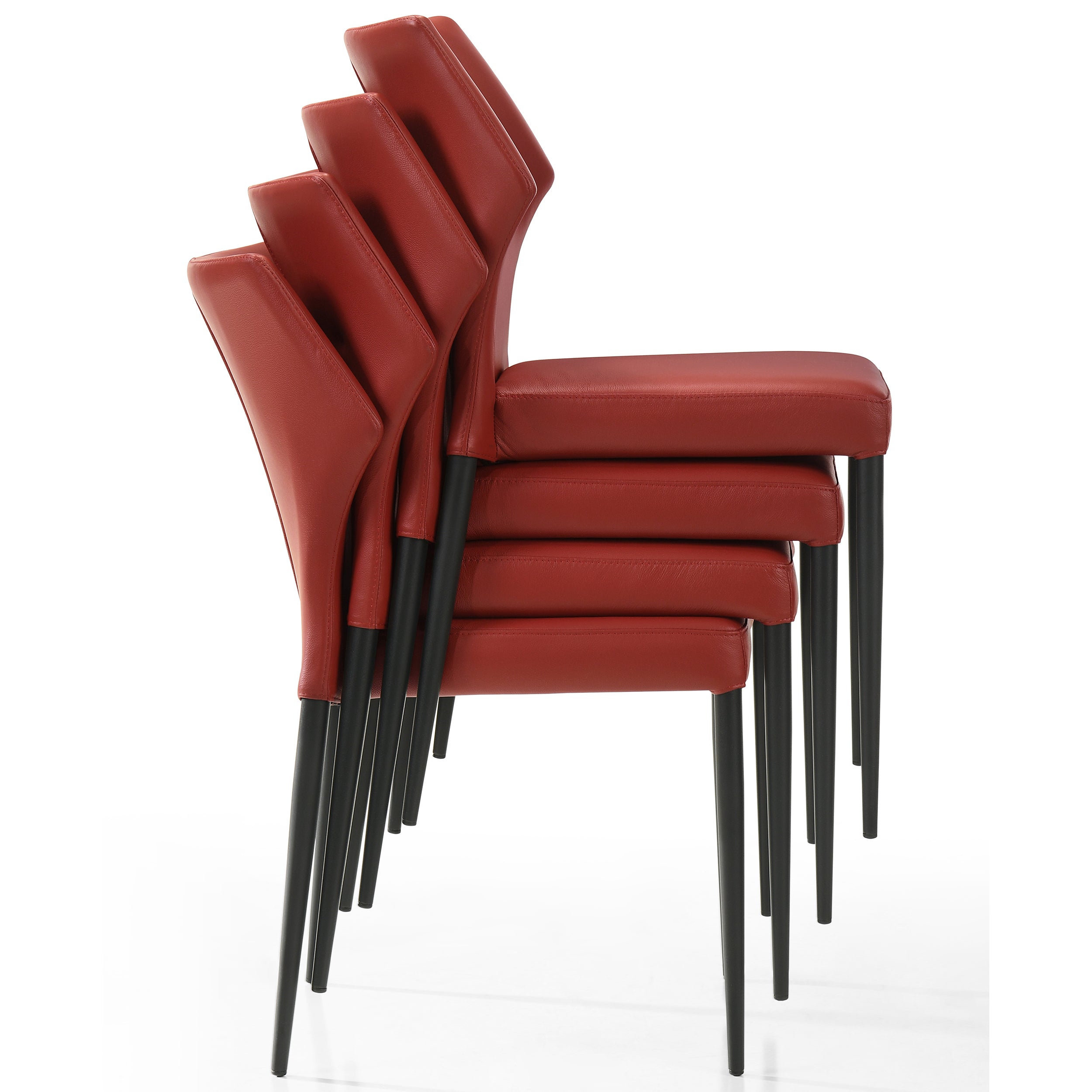 Luke 6911KM Dining Chair, Red, Set of 2