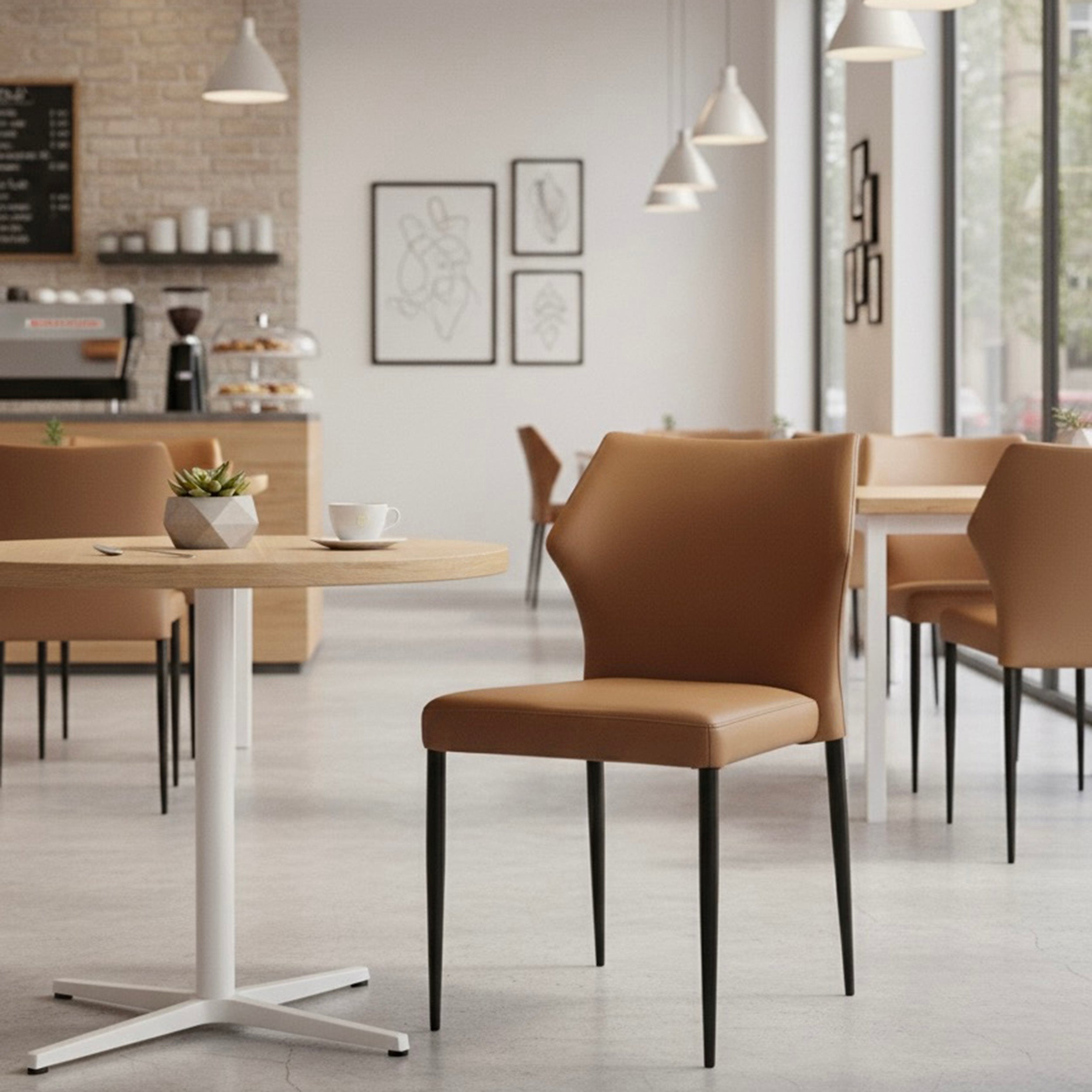 Luke 6911KM Dining Chair, Cognac, Set of 2