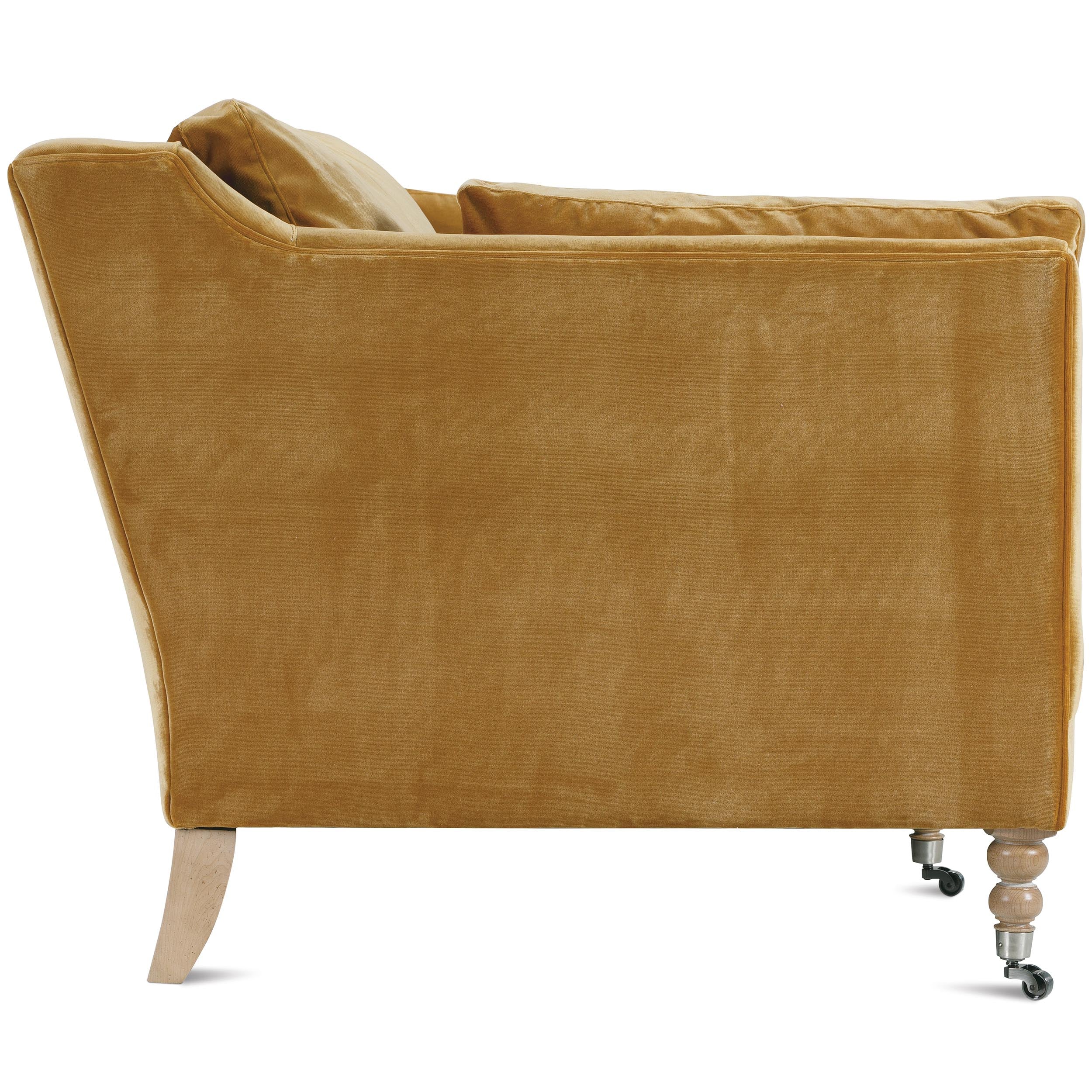 90" Quick Ship Madeline Sofa, Antiqued Amber Velvet