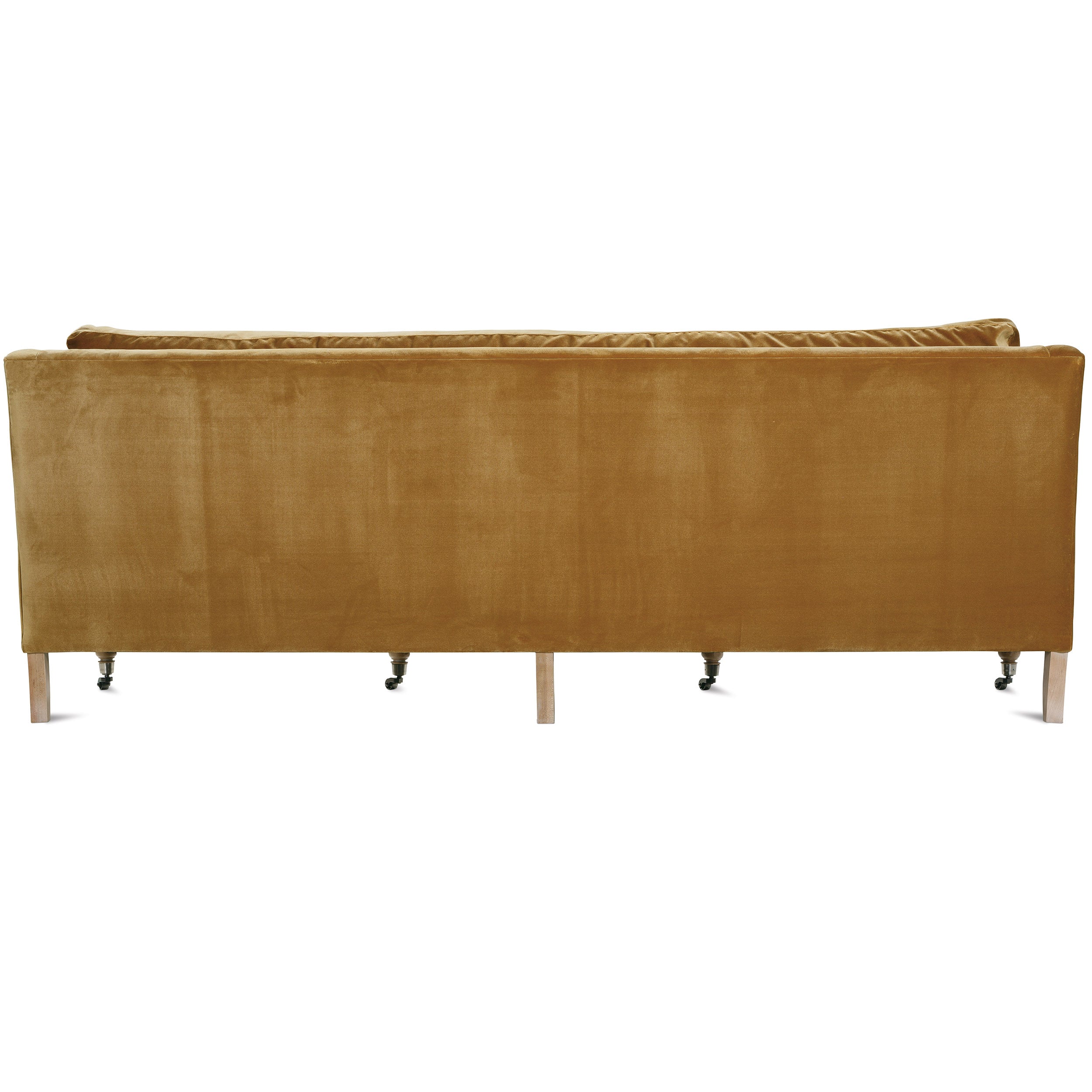 90" Quick Ship Madeline Sofa, Antiqued Amber Velvet