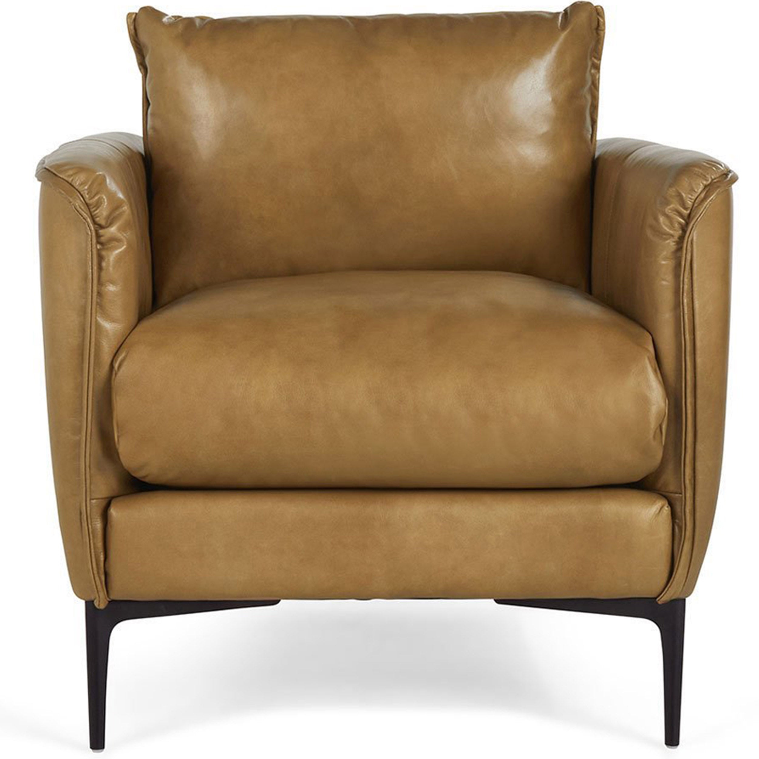 Abigail Leather Club Chair, Adobe Tan