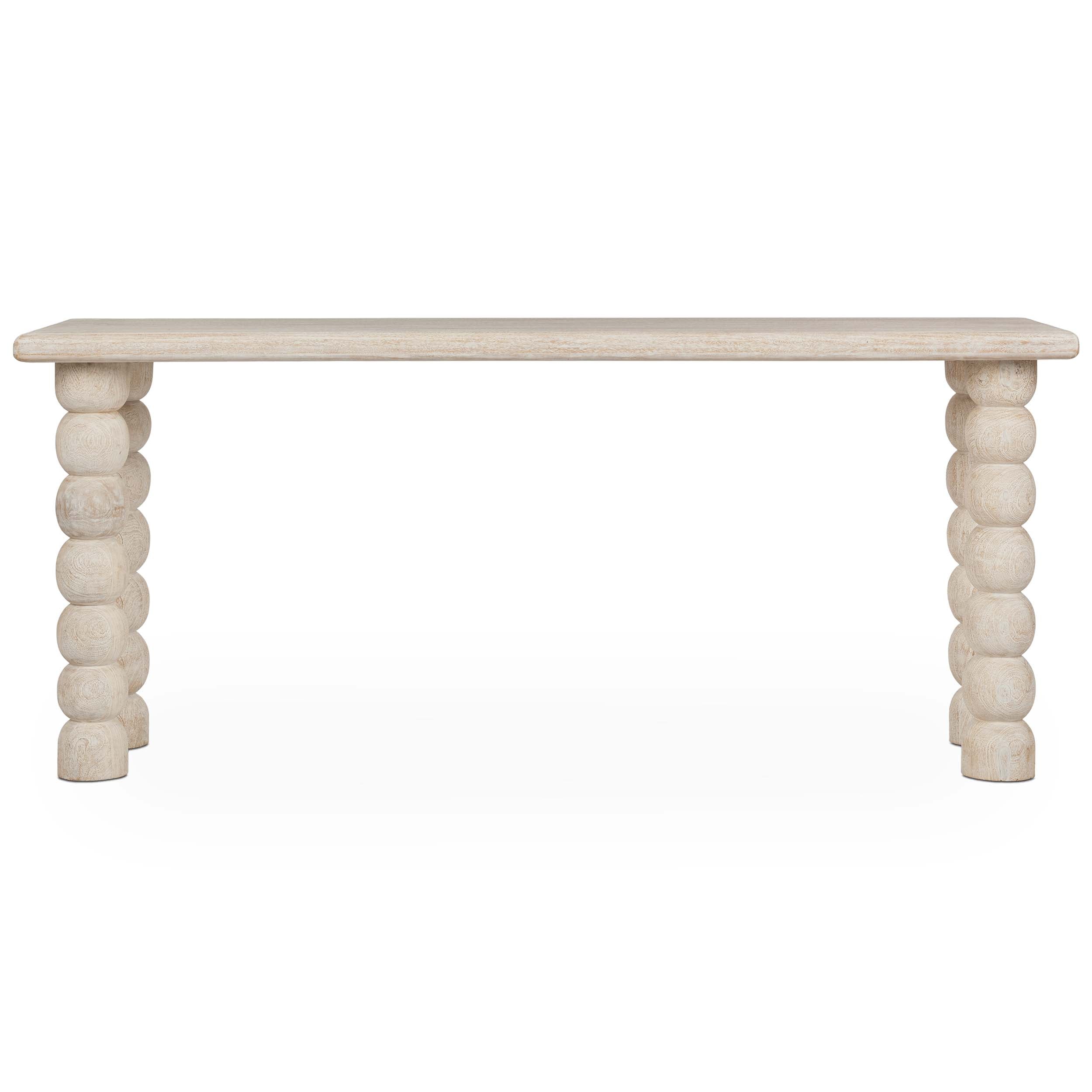Adir Solid Wood Console Table, Cream